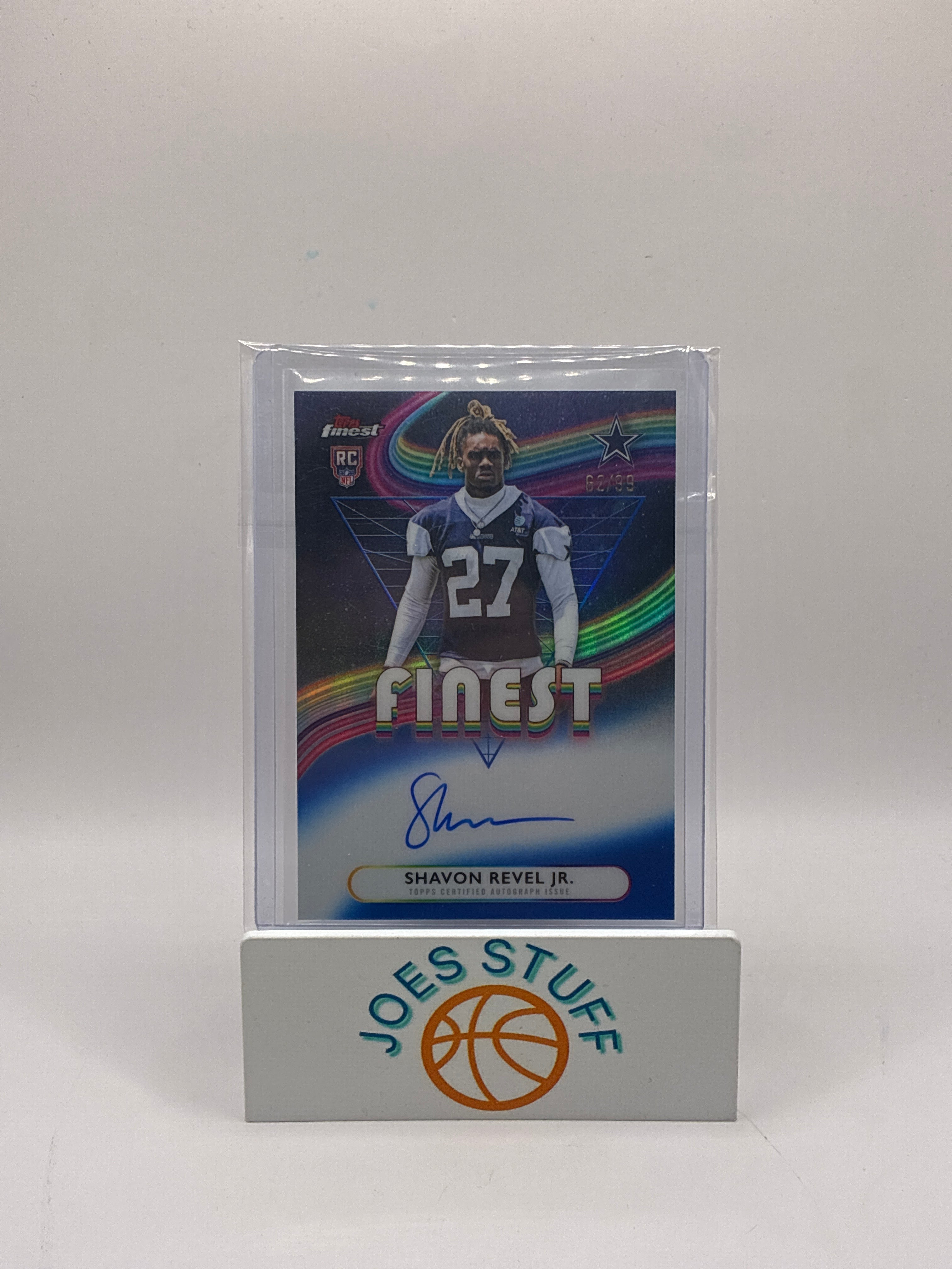 2025 Topps Finest Shavon Revel Jr. Autograph Blue 62/99