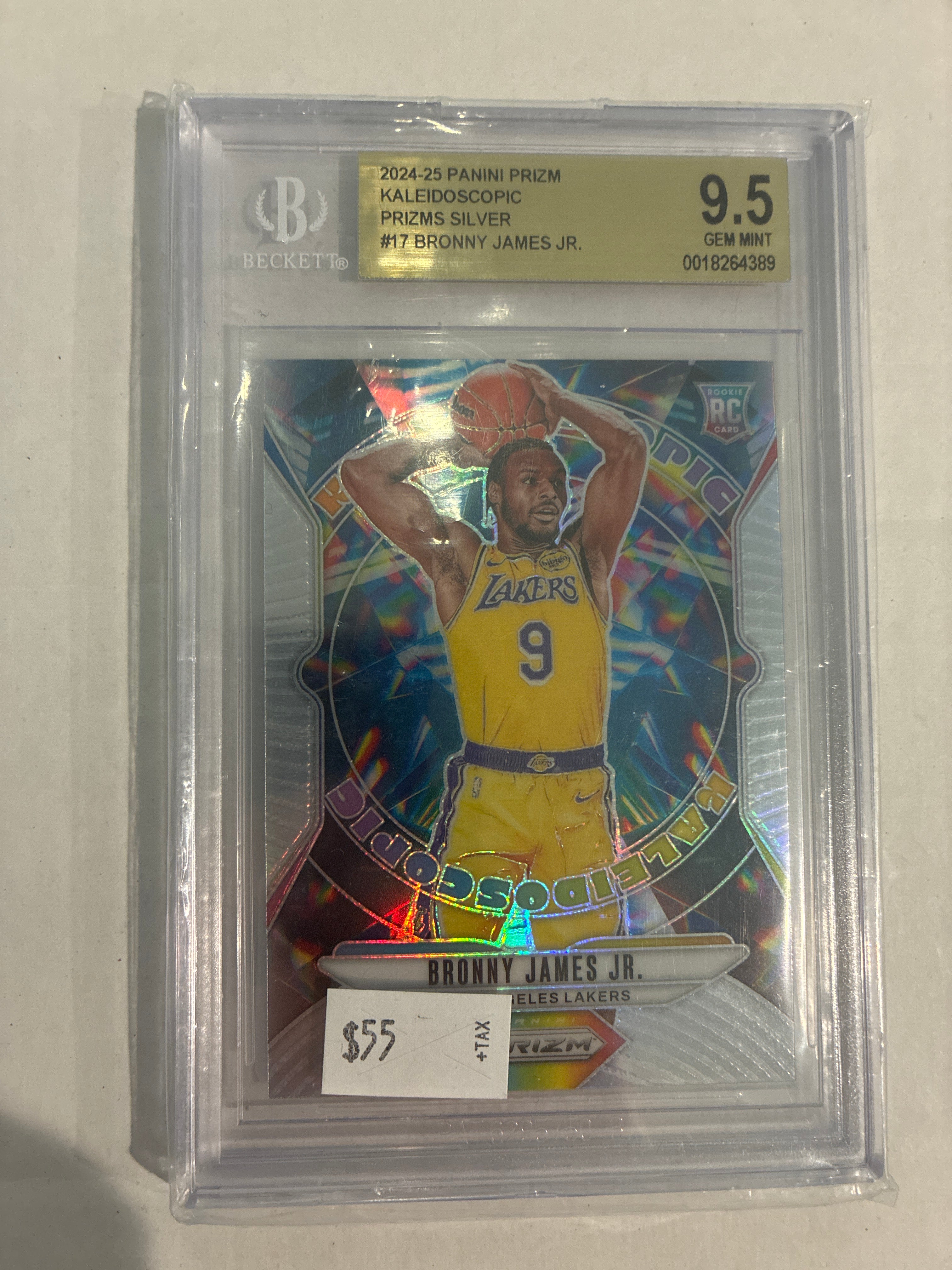 2024-25 Panini Prizm Kaleidoscope Prizm Silver #17 Bronny James Jr. BGS 9.5