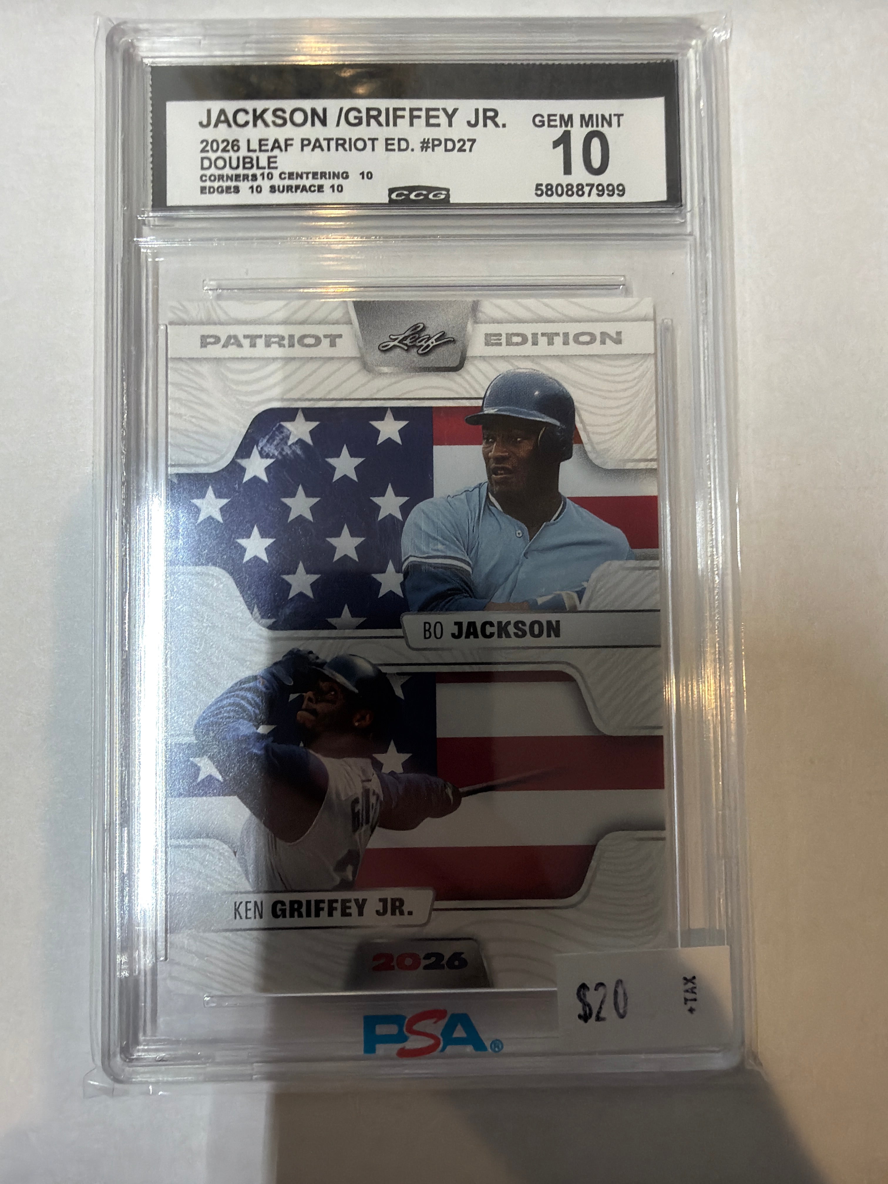 Jackson Griffey Jr 2026 lead patriot CGC 10