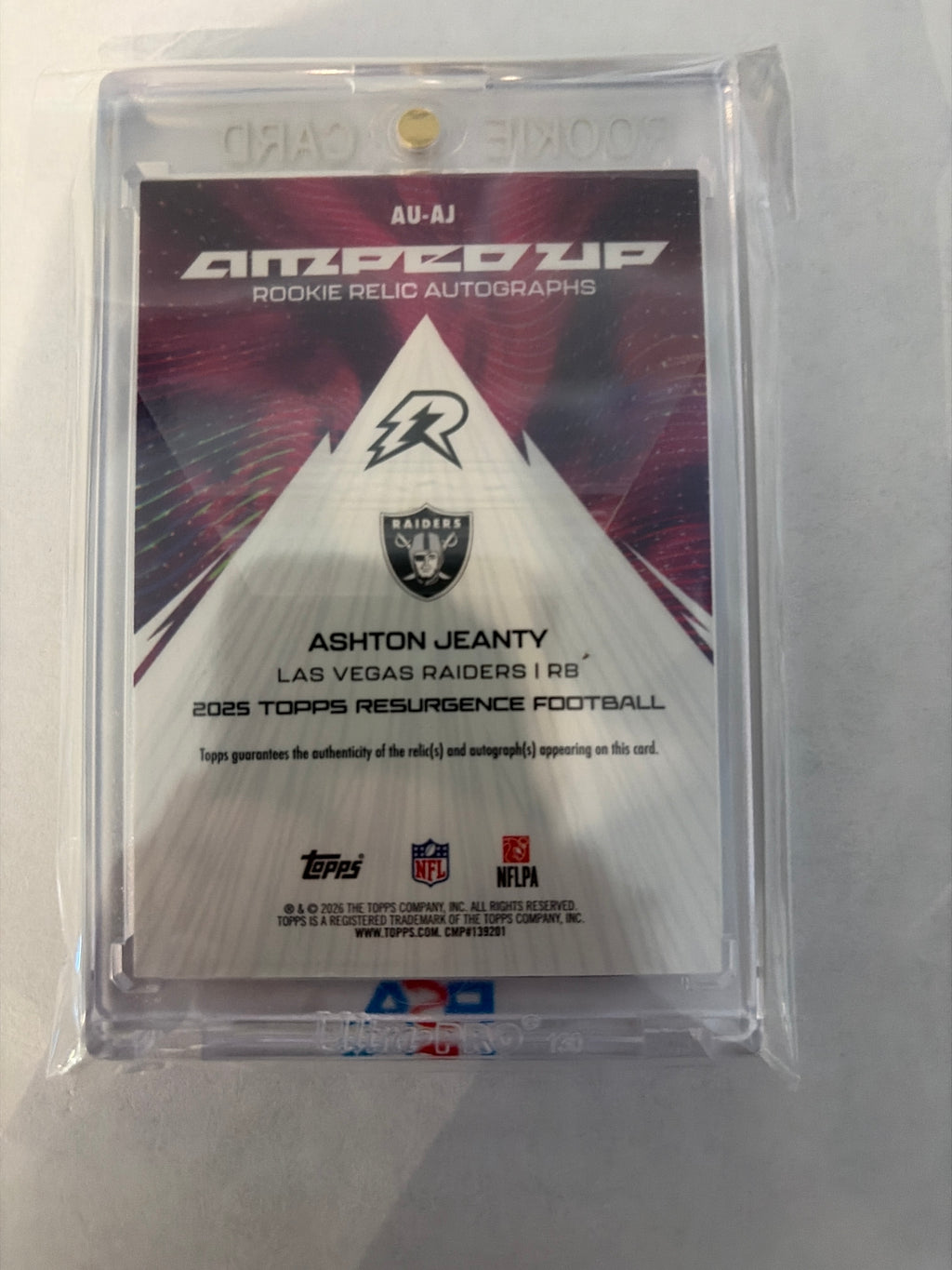 2026 Topps Ashton Jeanty auto patch 38/50