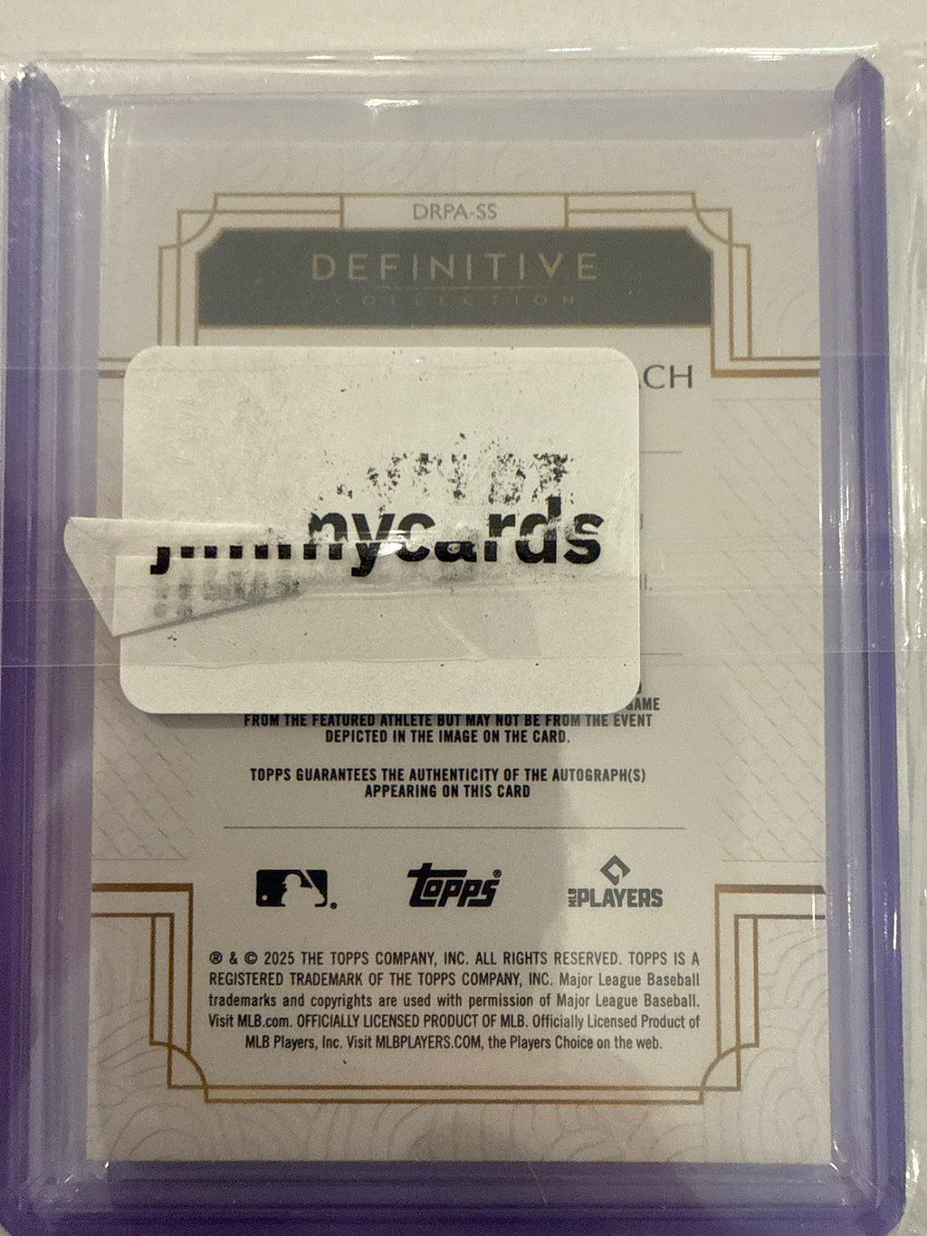 2025 Topps Definitive Spencer Schwellenbach 9/10