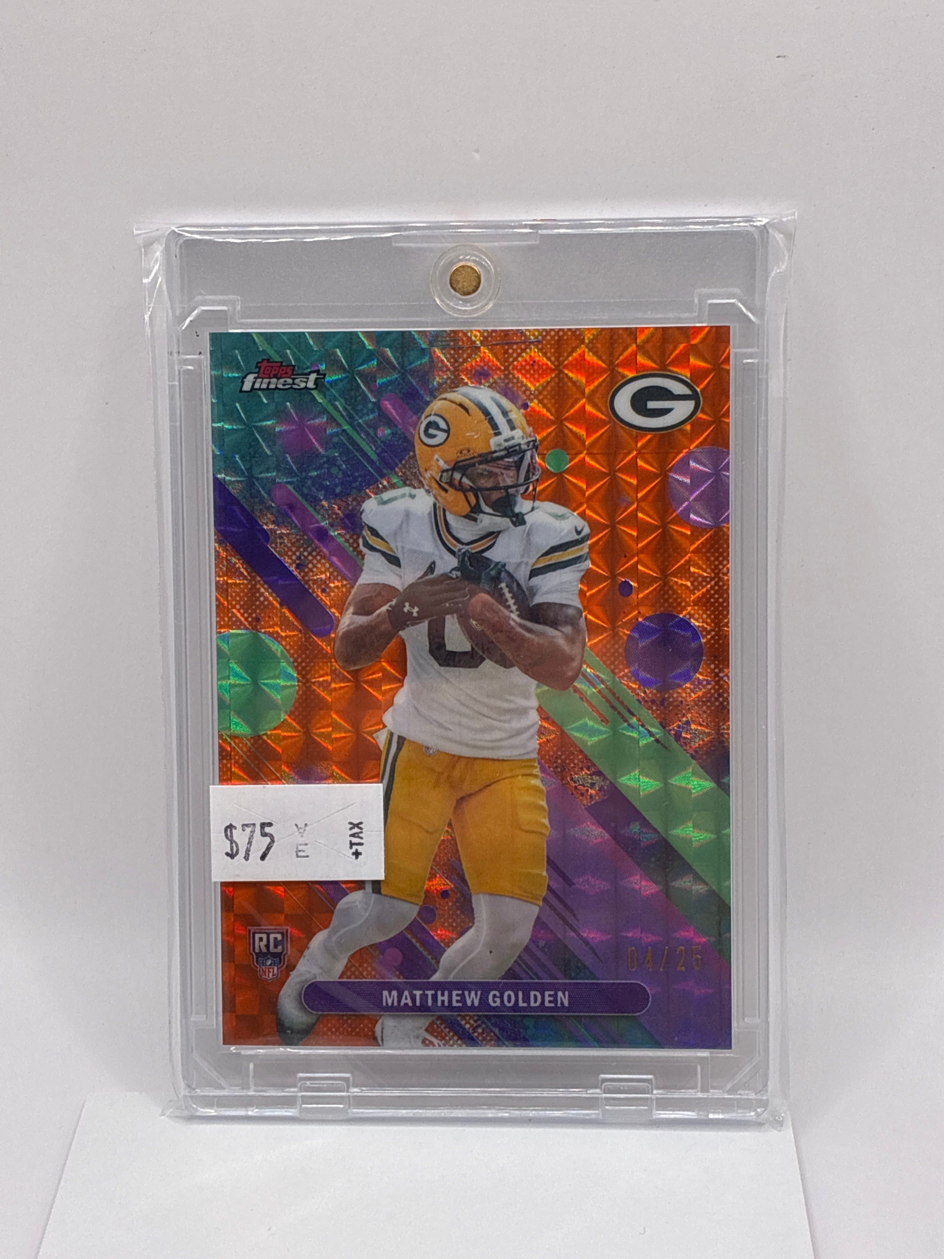2025 Topps Finest Matthew Golden Orange Geometric 04/25