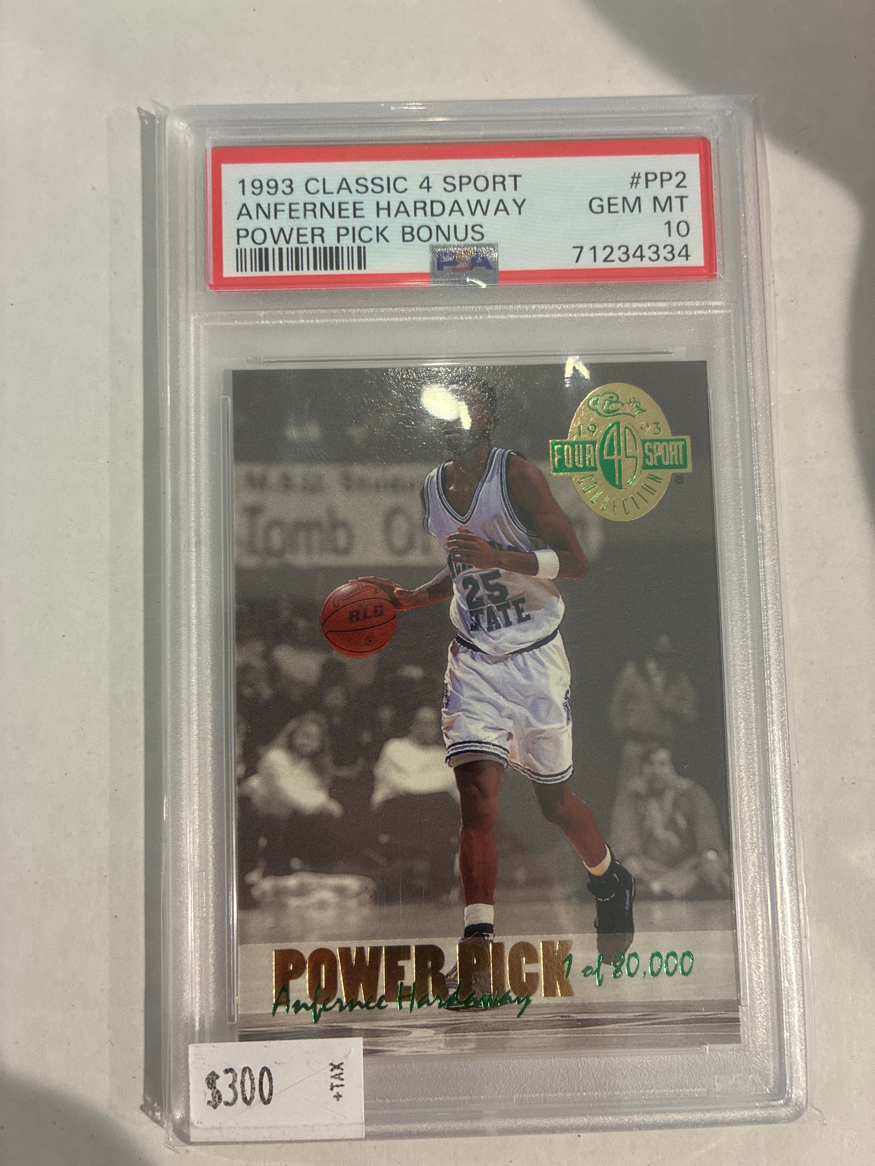 1993 Classic 4 Sport Anfernee Hardaway Power Pick Bonus PSA 10