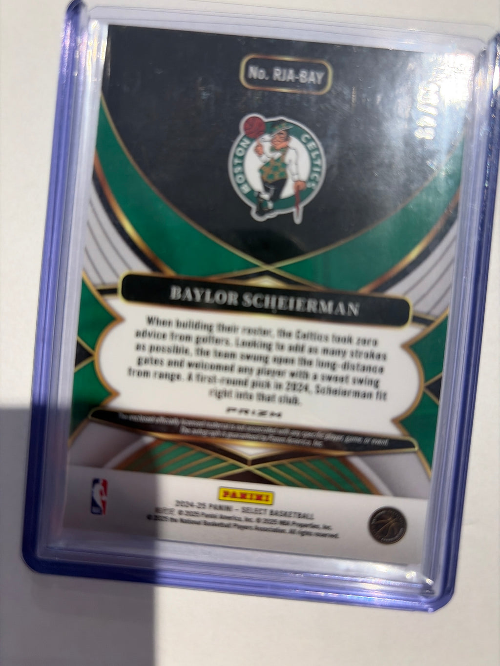 2024/25 prizm auto Baylor Scheierman 40/49 patch