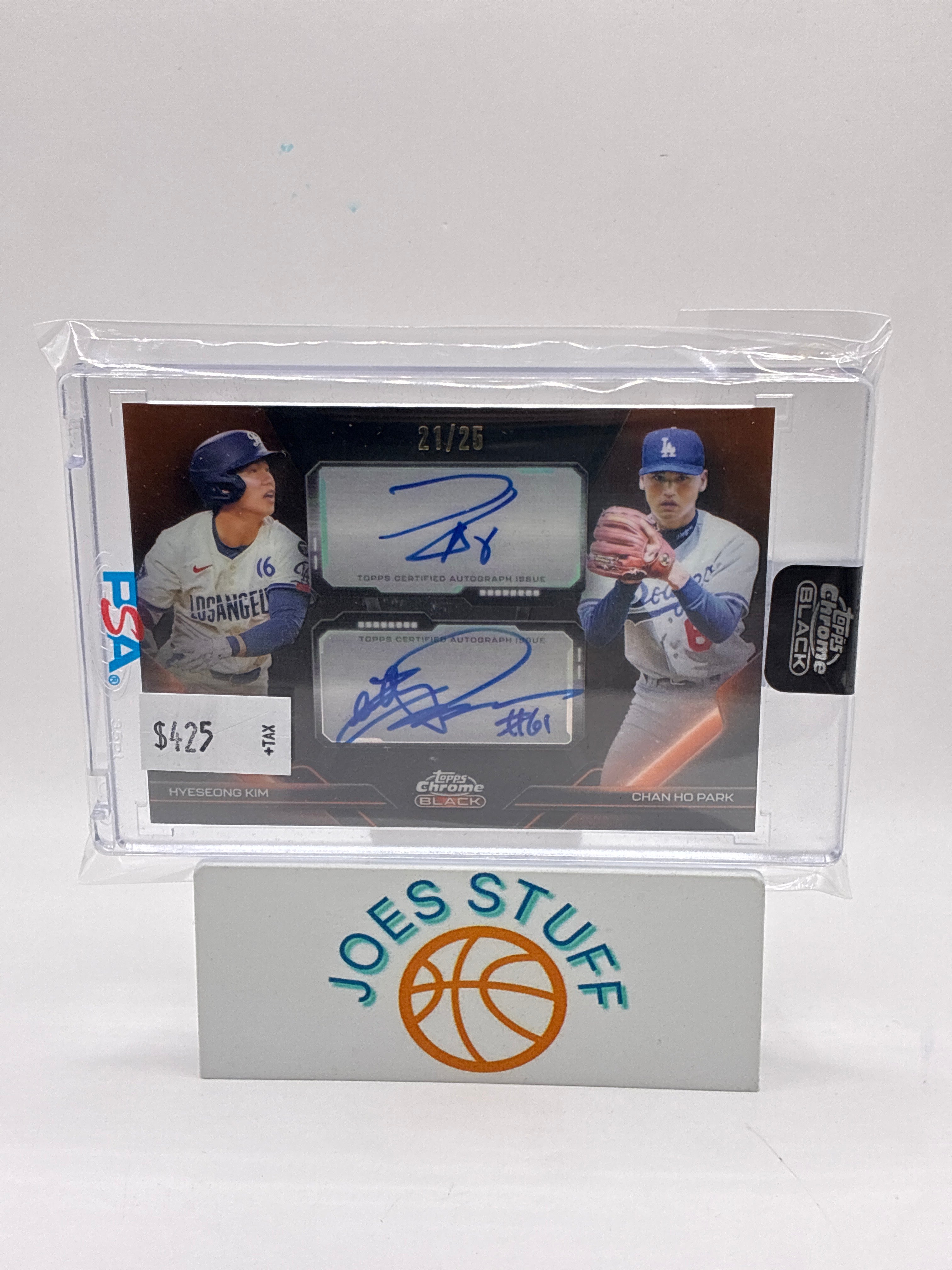 2026 Topps Chrome Black Dual Auto Hyeseong Kim & Chan Ho Park Dual 21/25