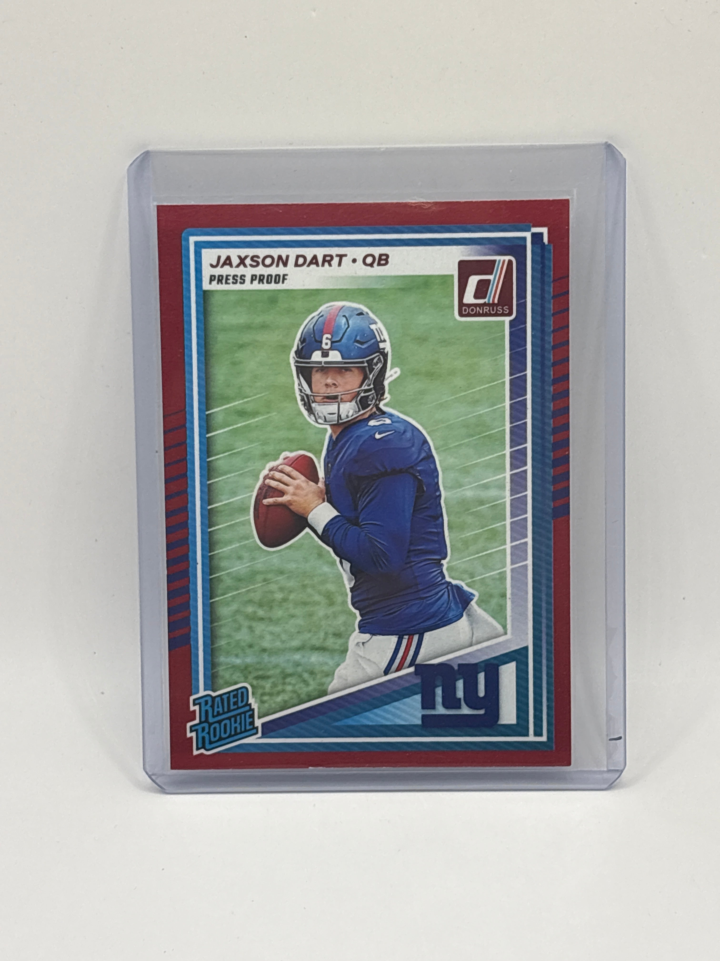 2025 Panini Donruss Rookie Jaxson Dart #400 Press Proof Red