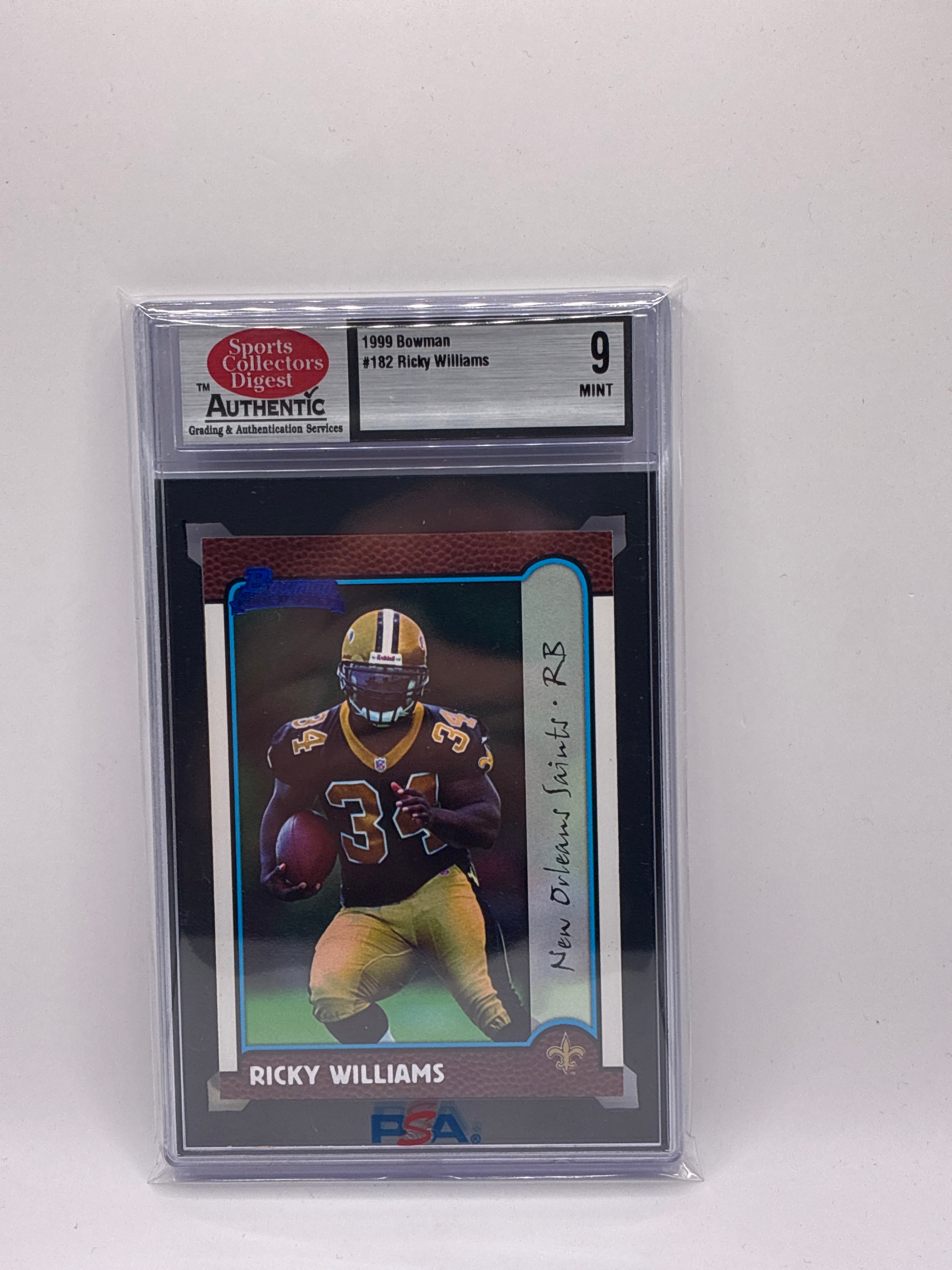 1999 Bowman Ricky Williams #182 SCD 9