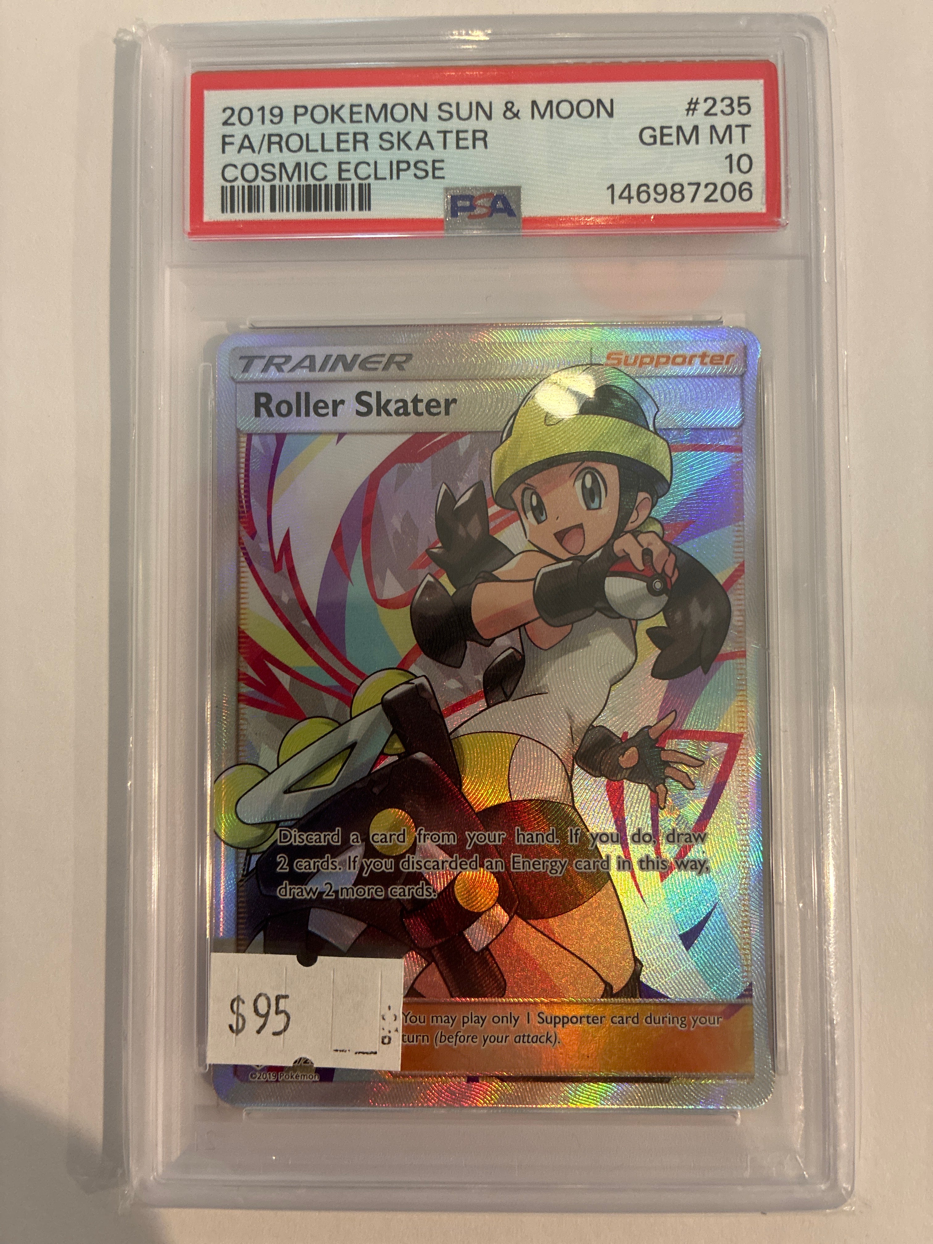 2019 Pokemon Sun & Moon FA/Roller Skater Cosmic Eclipse #235 PSA 10