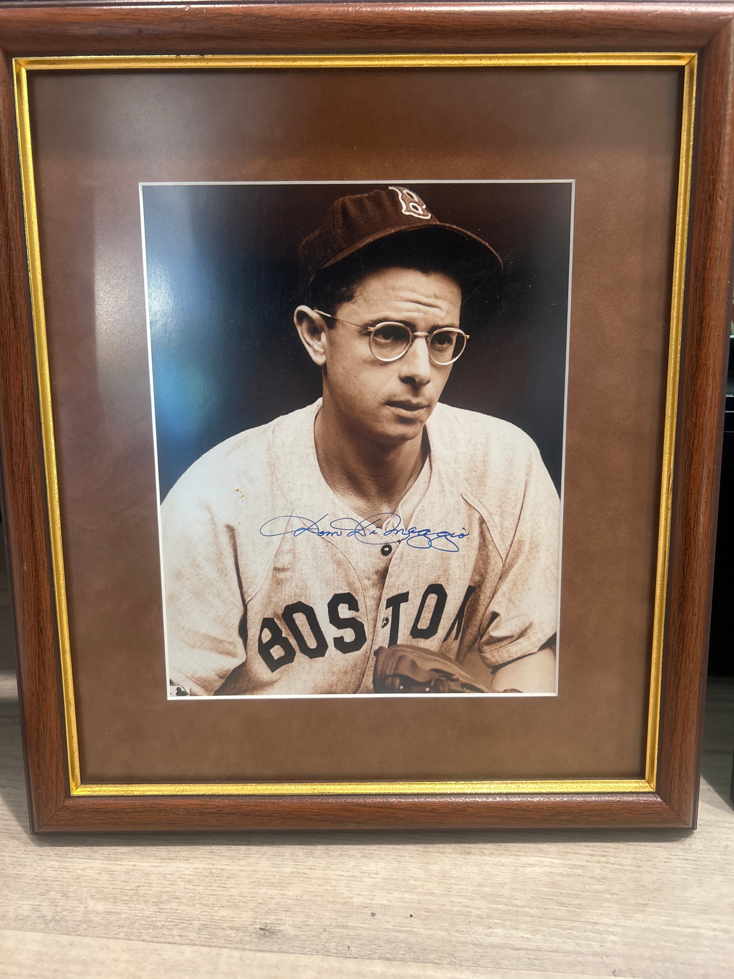Dom DiMaggio Signed and Framed Photo JSA Certified