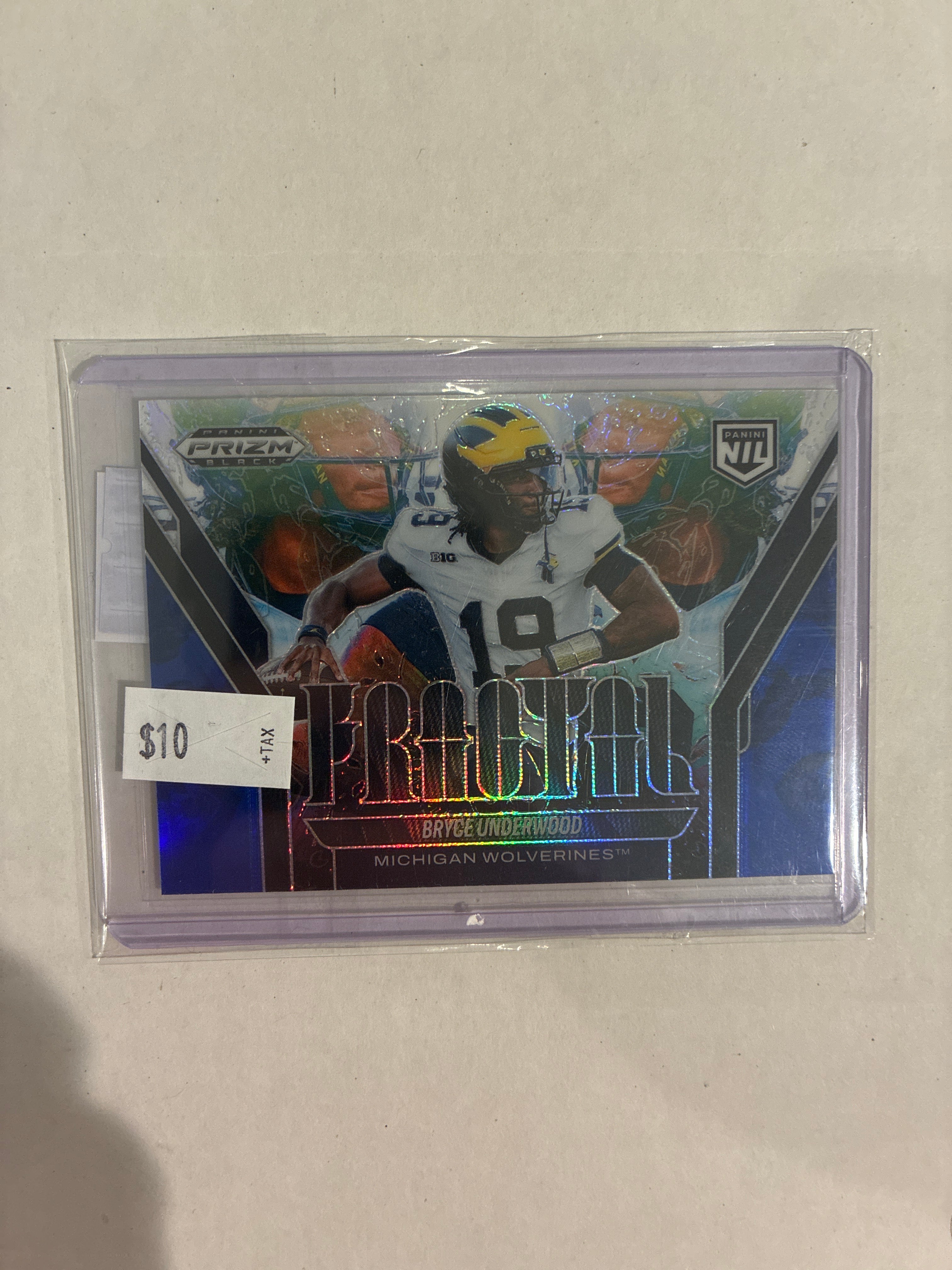 2025 Panini Prizm Black Bryce Underwood Fractal 104/199