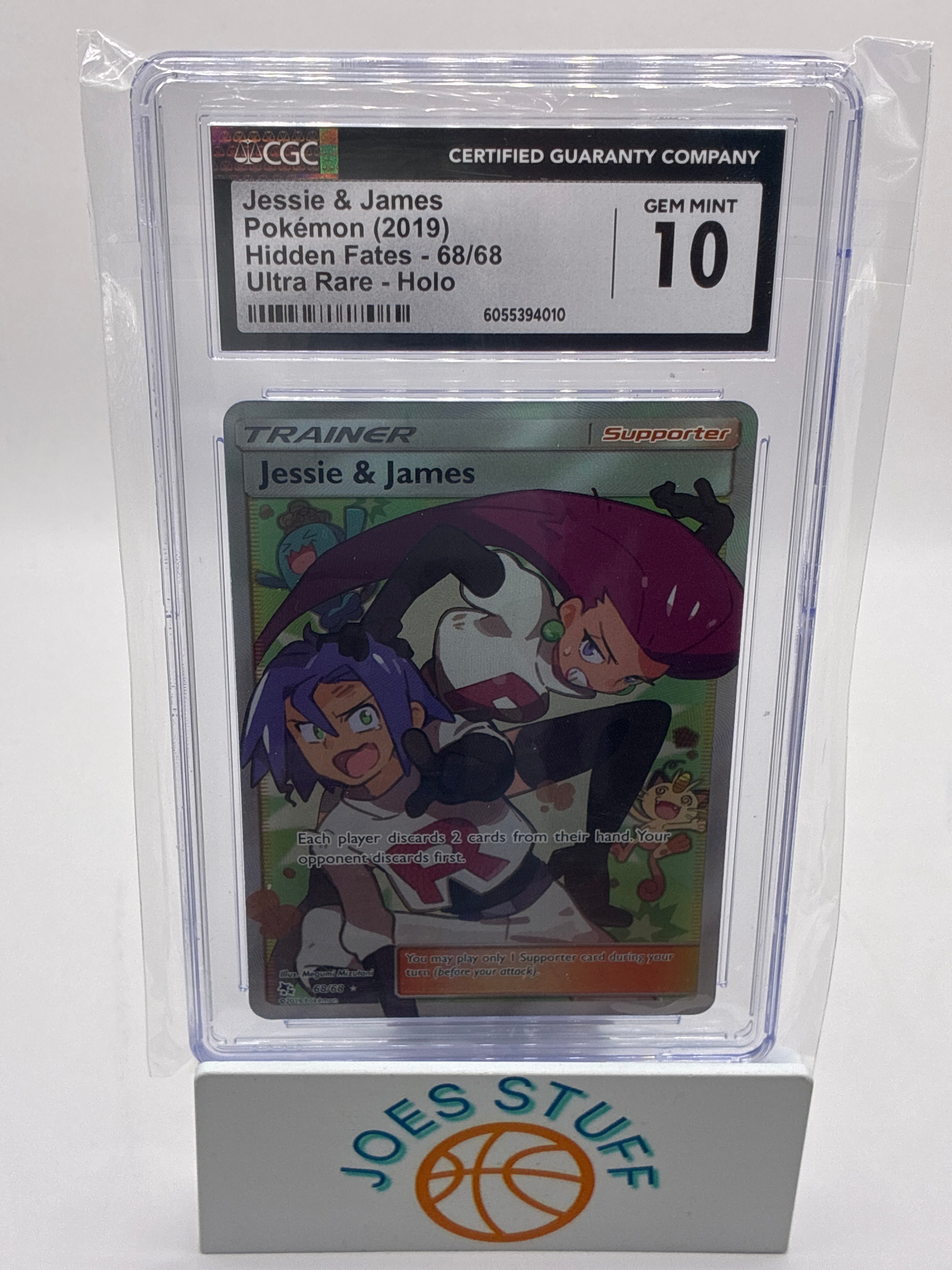 Jessie & James (Full Art) 68/68 Hidden Fates Holo CGC 10