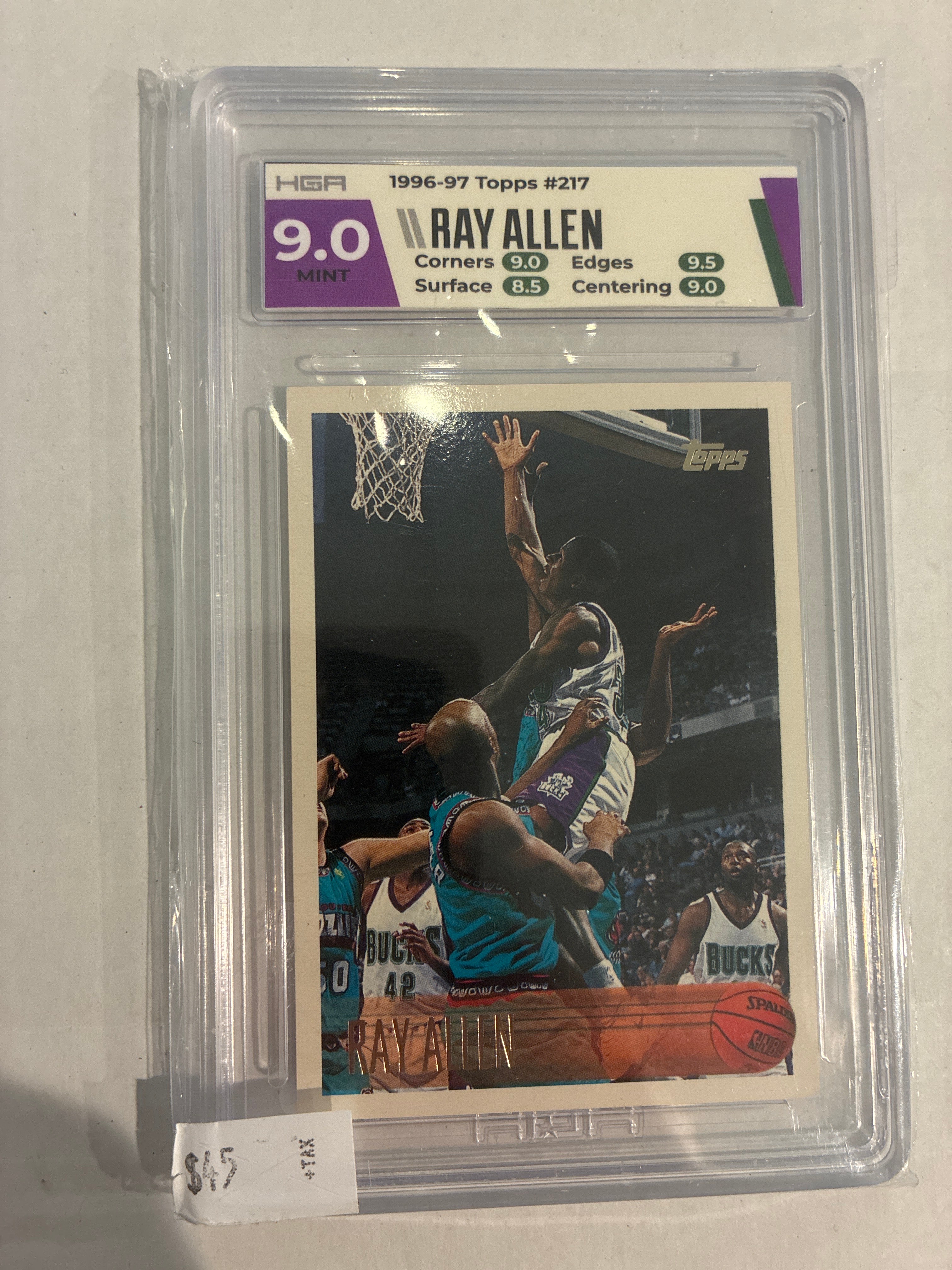 1996 Topps Ray Allen #217 HGA 9