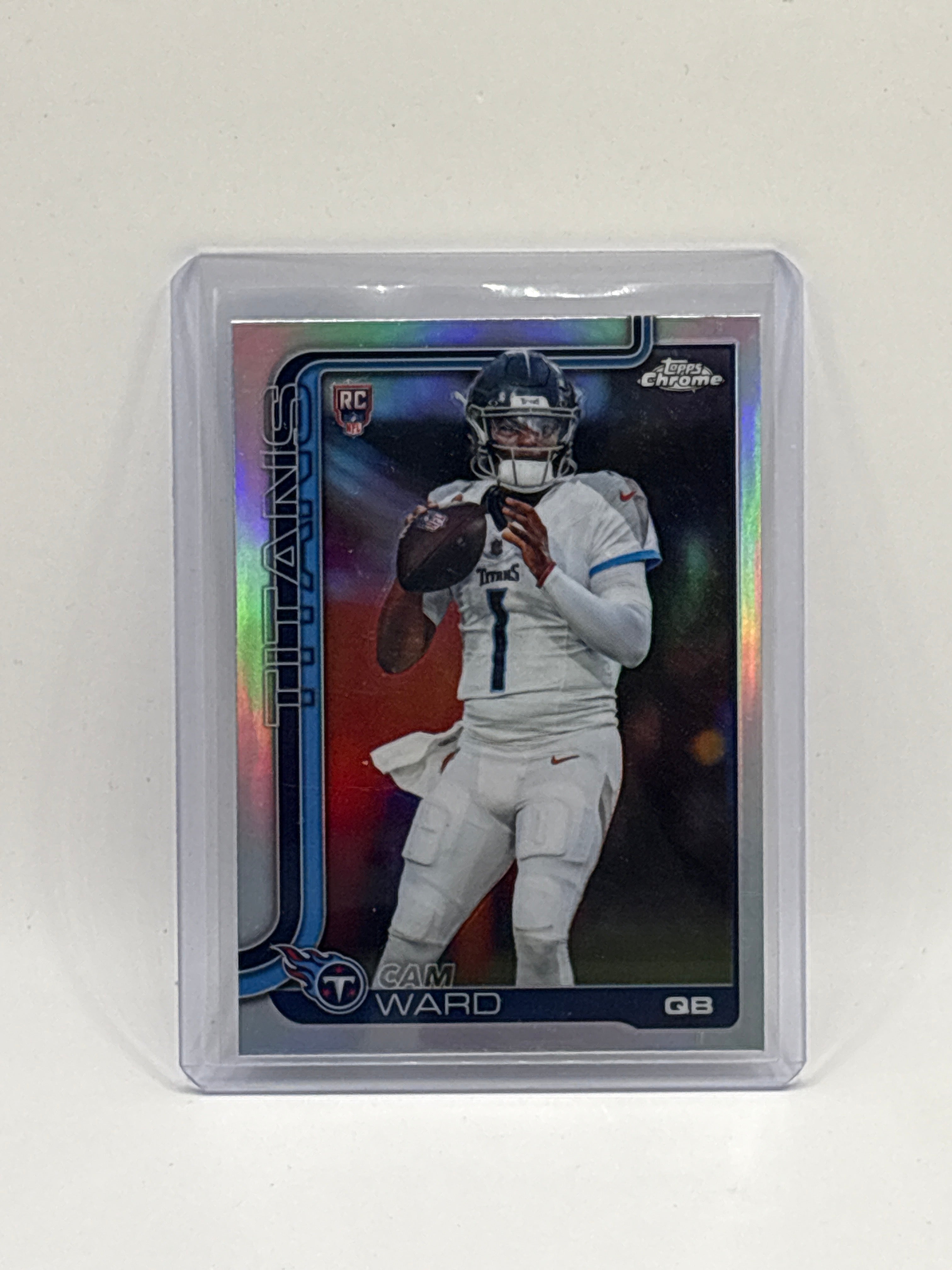 2025 Topps Chrome Cam Ward Rookie Refractor #314 Tennessee Titans