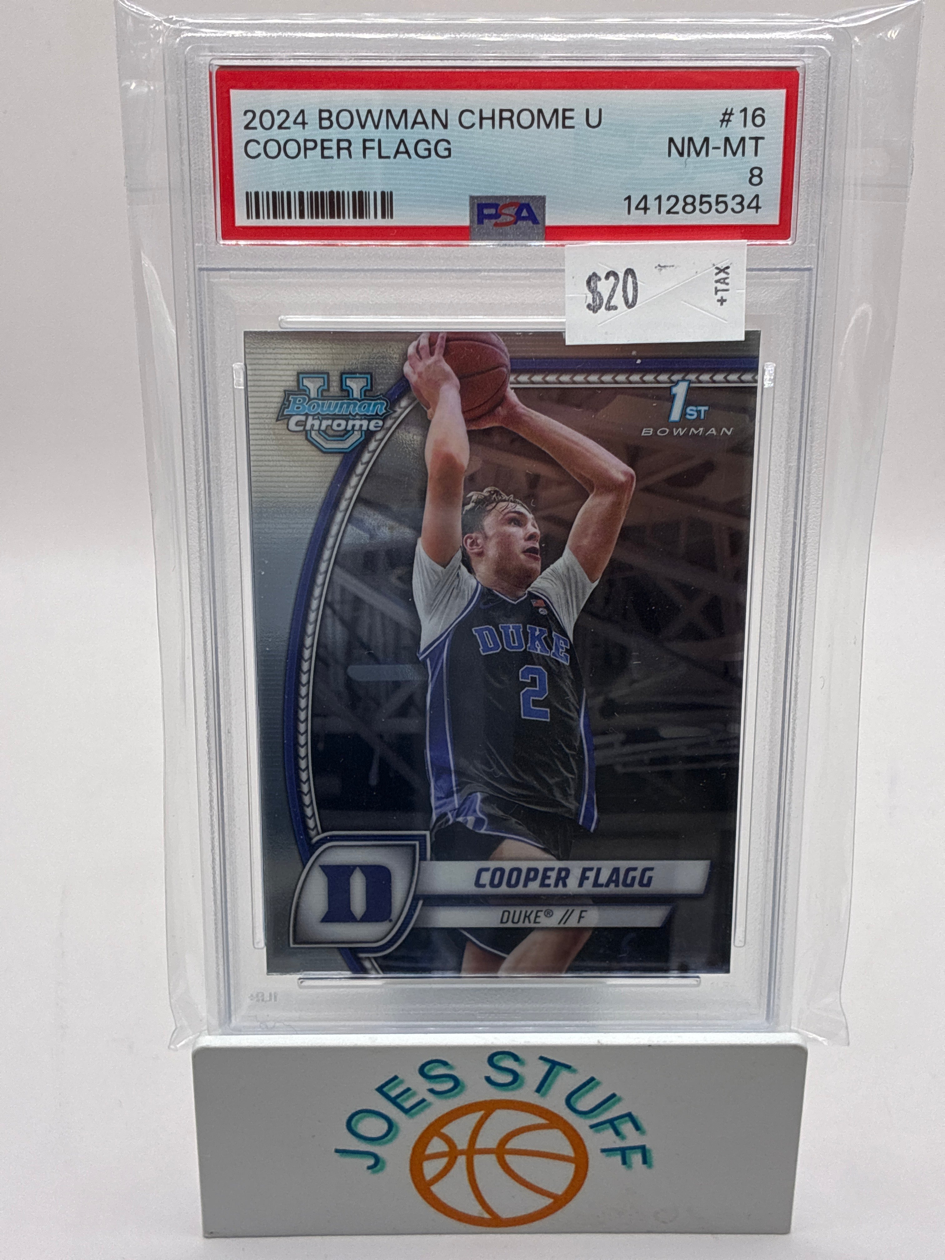 2024-25 Bowman University Chrome Cooper Flagg PSA 8