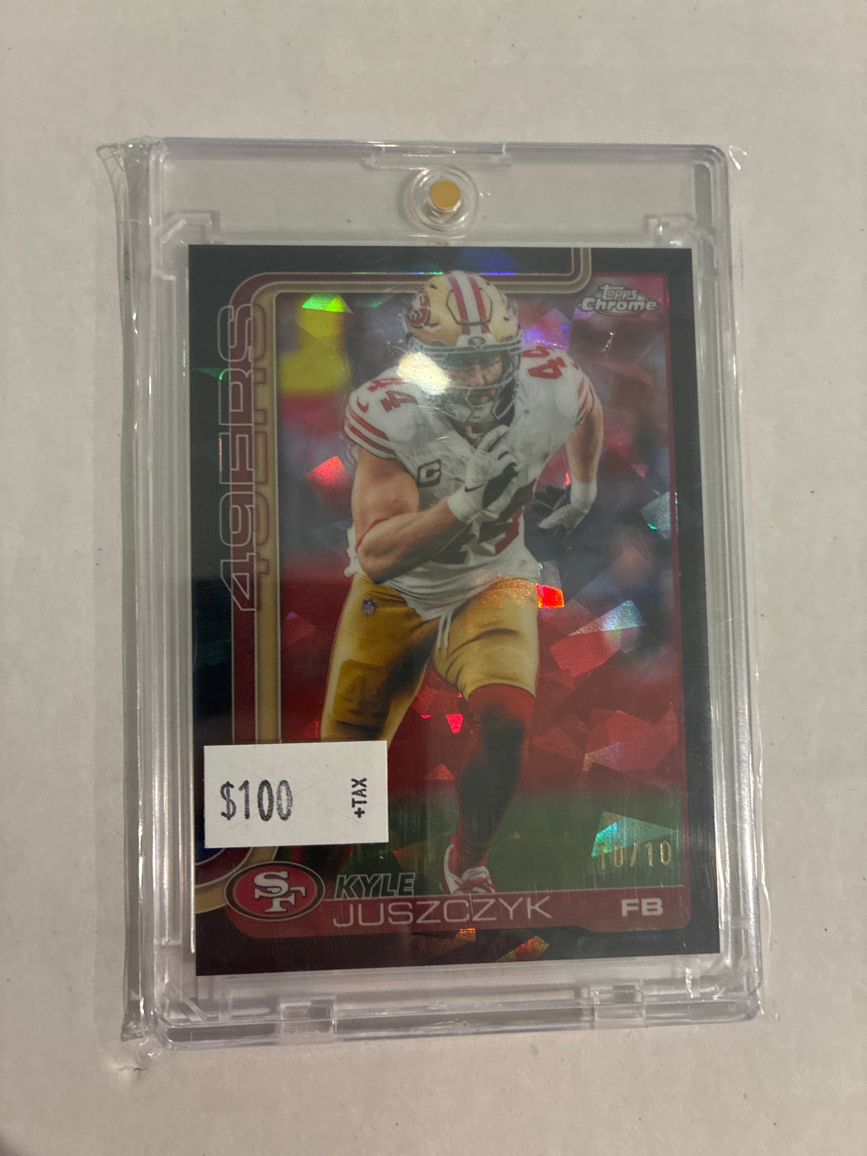 2025 Topps Chrome Kyle Juszcyk Black Refractor 10/10