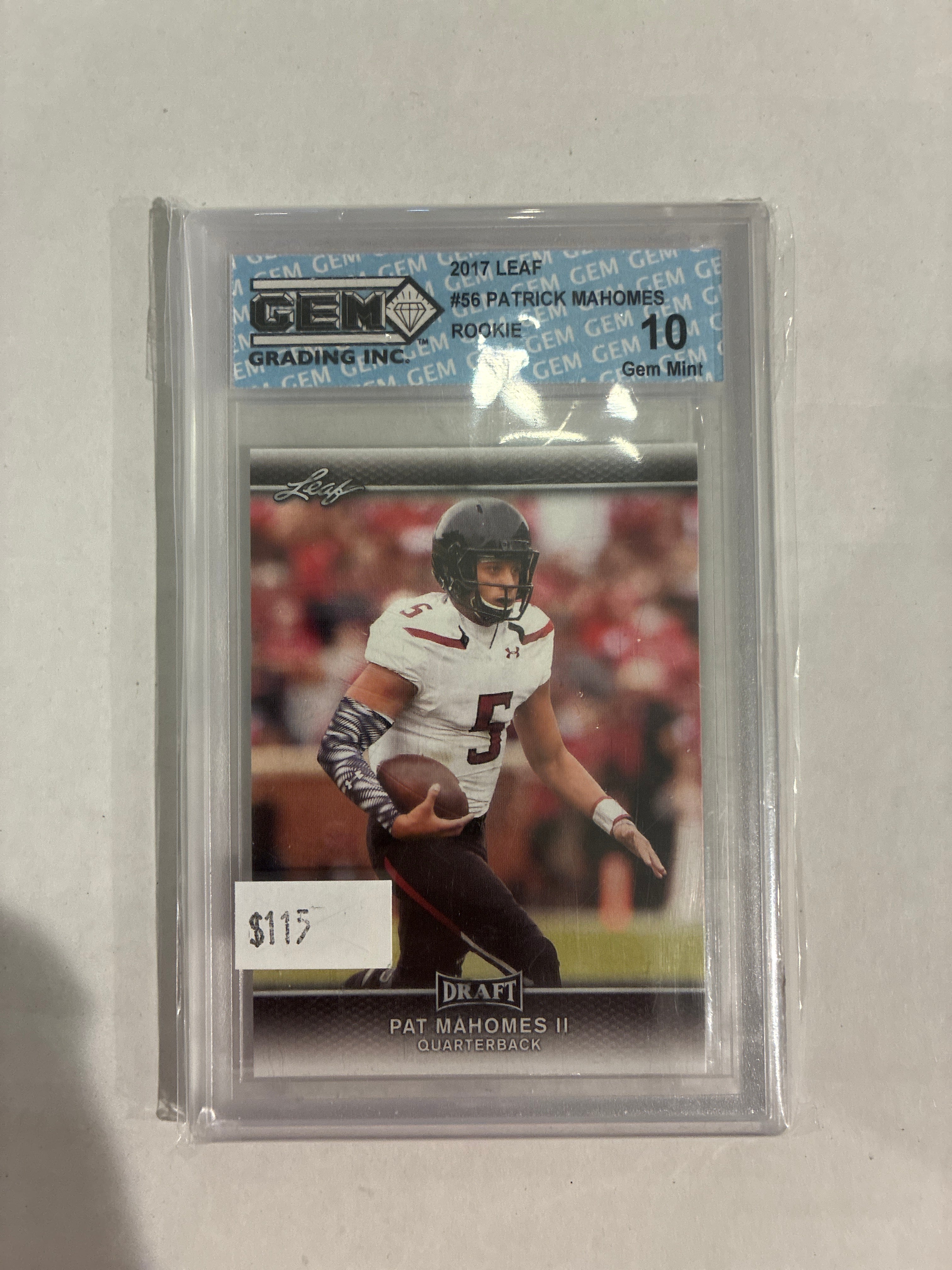2017 Leaf Patrick Mahomes Rookie GEM 10