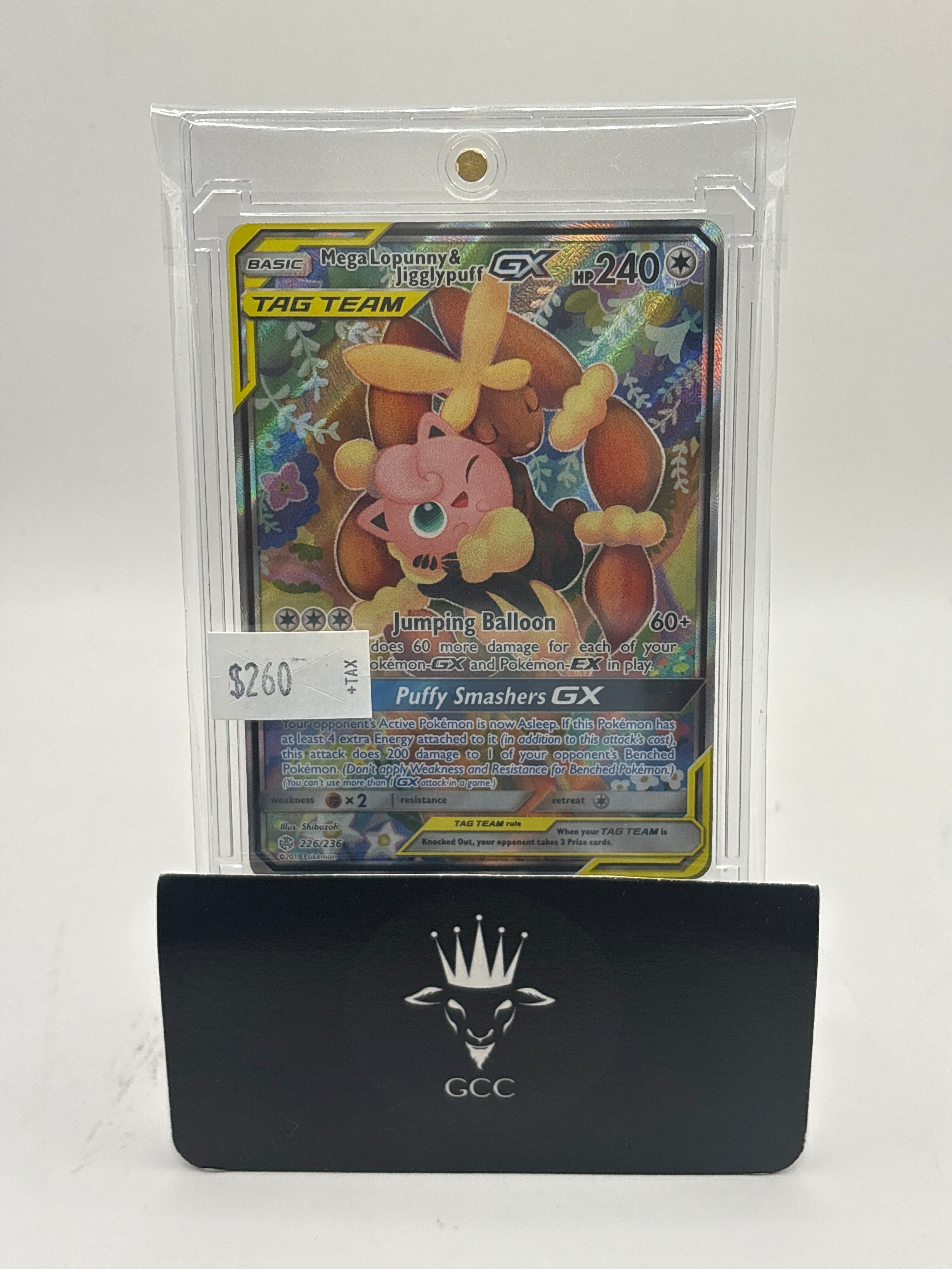 Mega Lopunny & Jigglypuff GX (Alternate Full Art) 226/236 Sm Cosmic Eclipse Holo