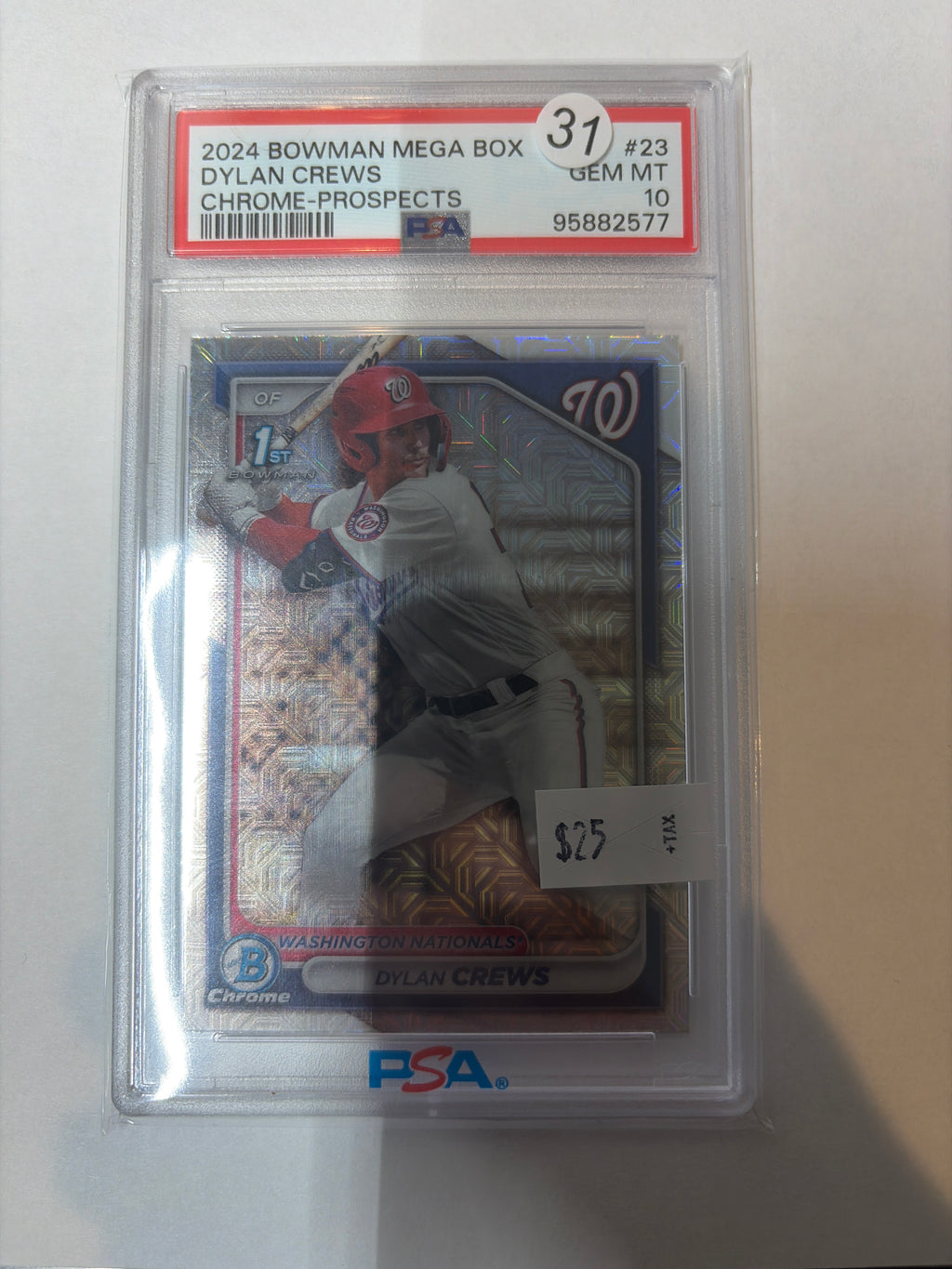 2024 Bowman Mega Box Dylan Crews Chrome Prospects PSA10