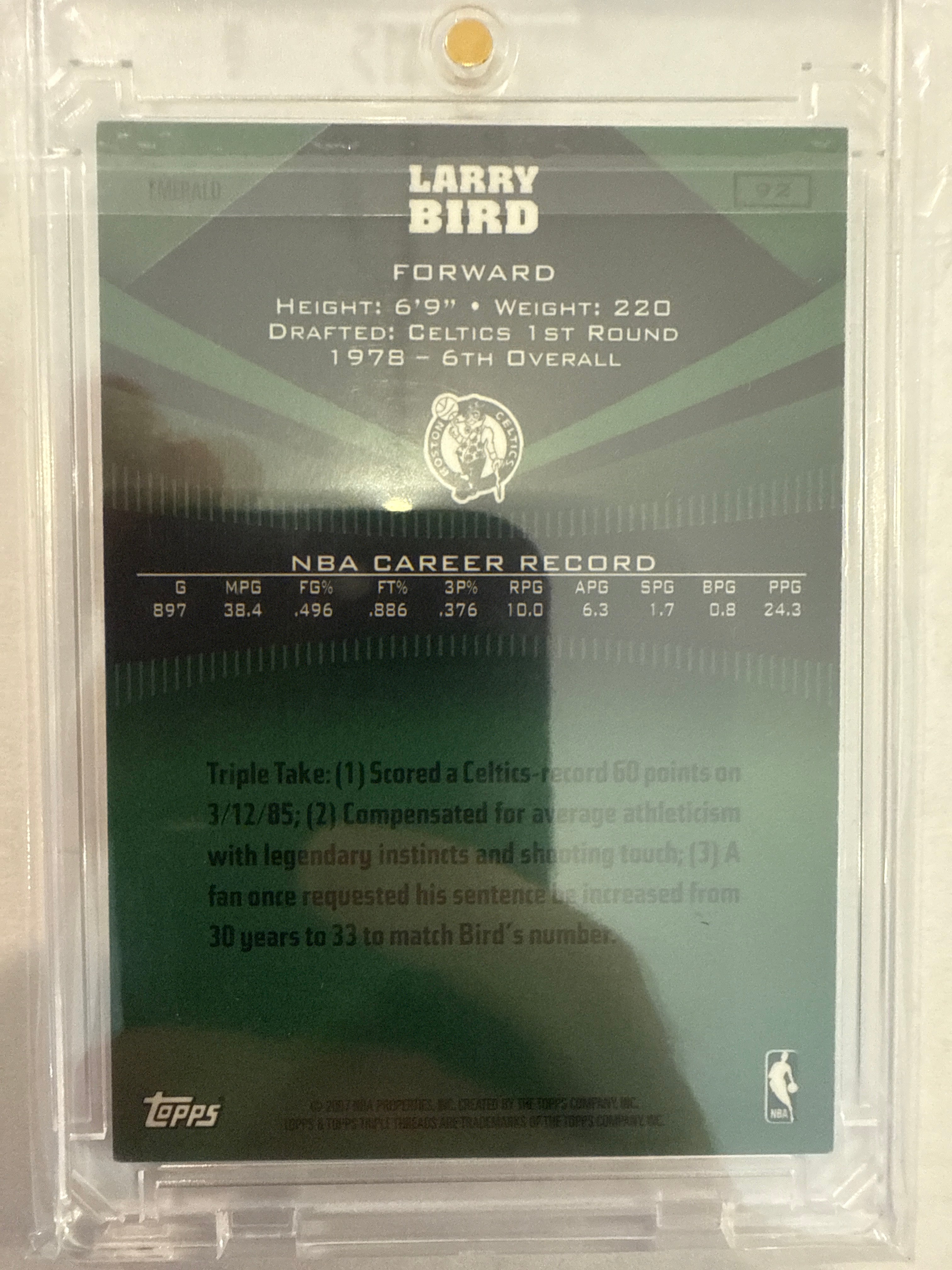 2007 Topps Triple Threads Larry Bird 143/199