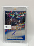 2025 Topps Finest Abdul Carter Autograph Blue Geometric 82/99