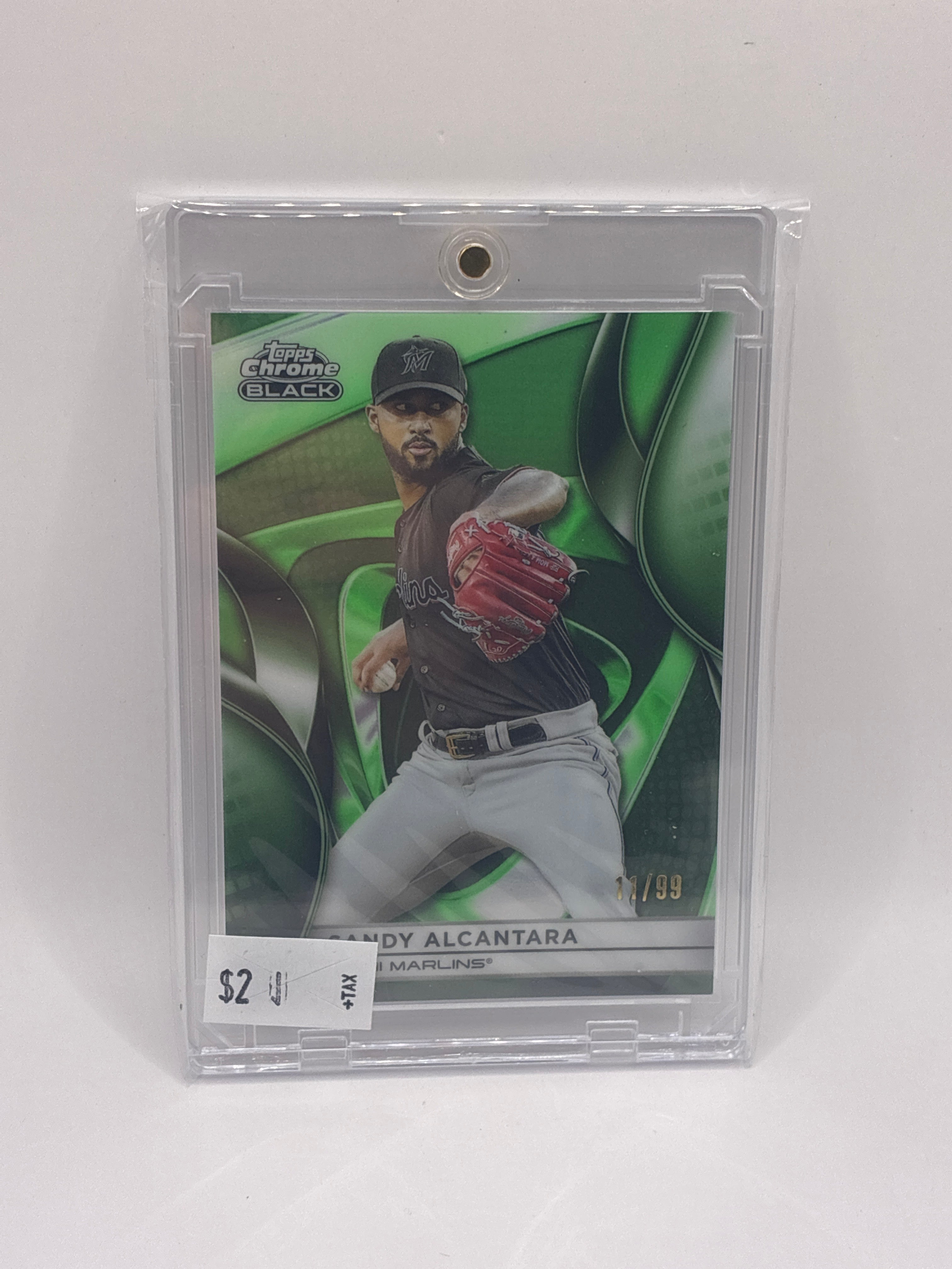 2025 Topps Chrome Black Sandy Alcantara Green 11/99