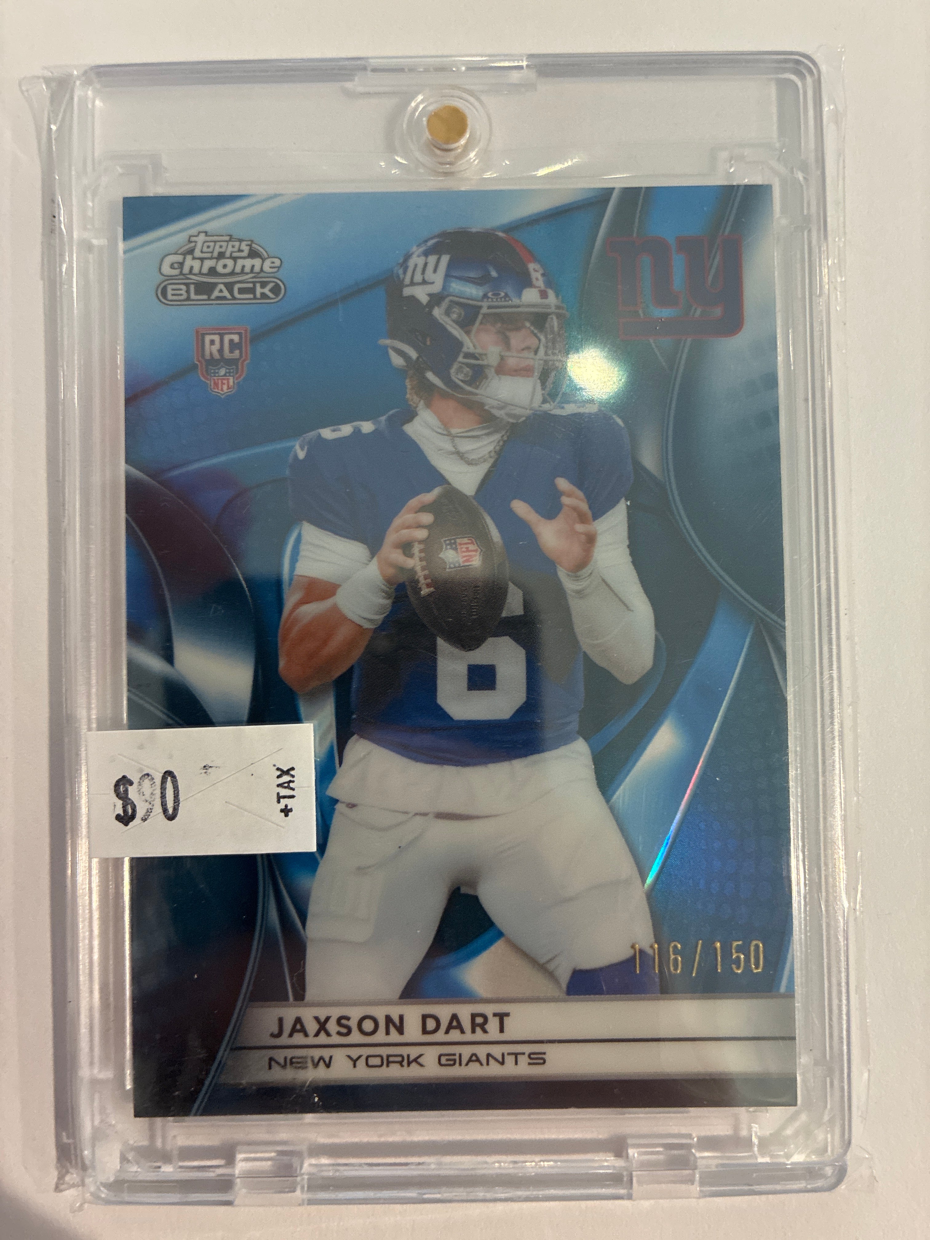 2025 Topps Chrome Black Jaxson Dart Blue Refractor 116/150 #136