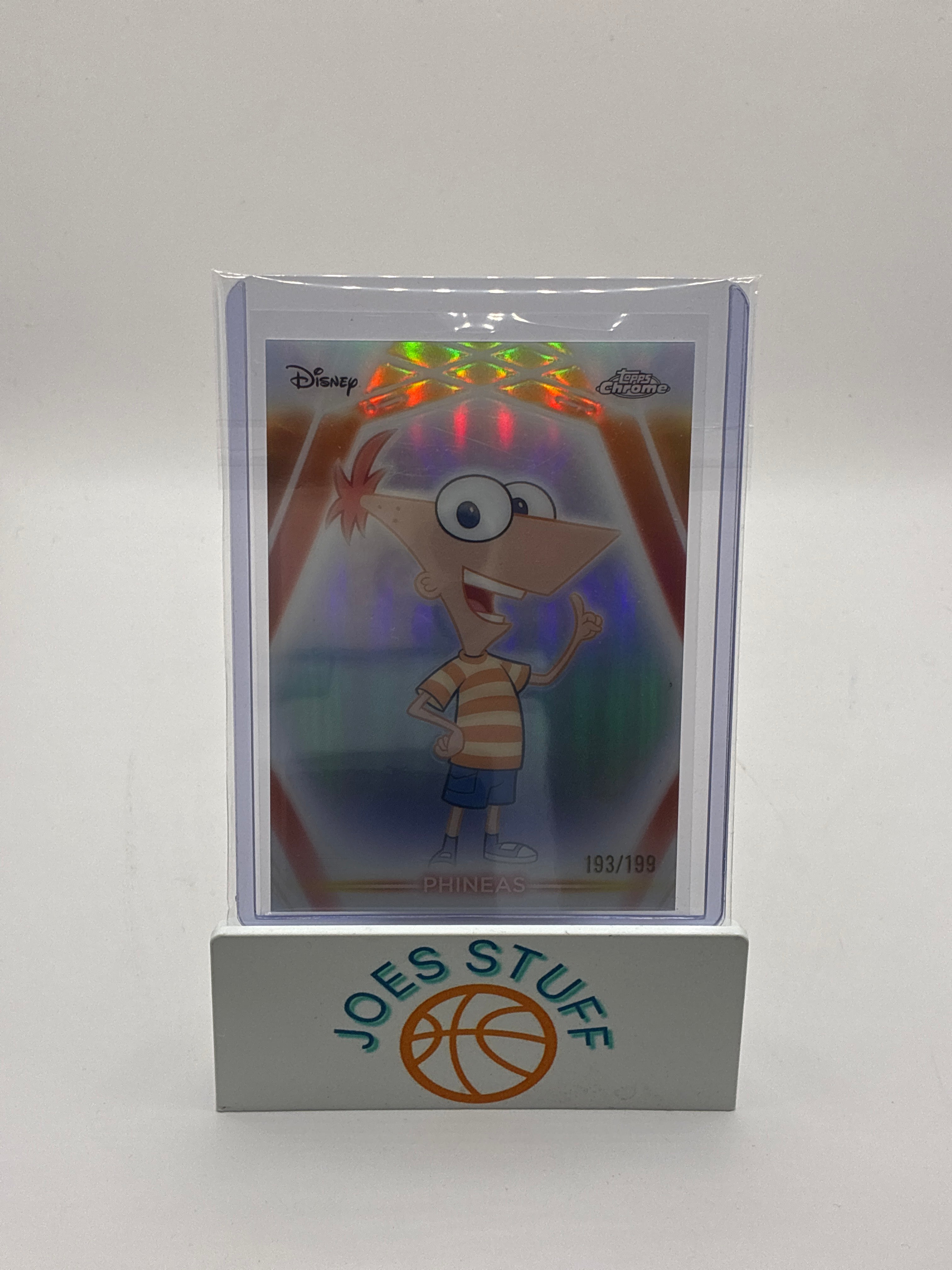 2026 Topps Chrome Disney Neon Phineas Chrome Neon Etch Refractor 193/199