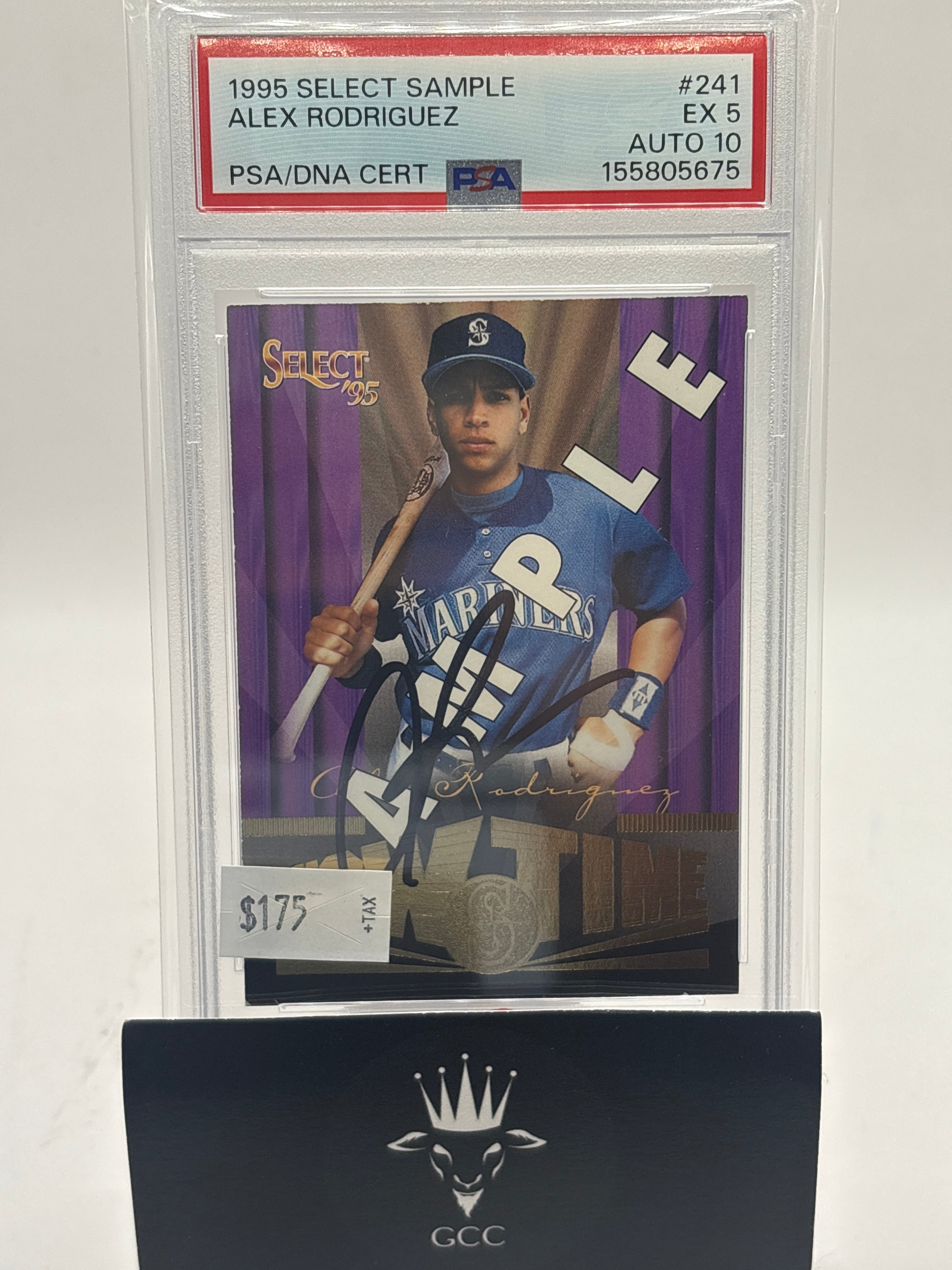 1995 Select Alex Rodriguez #241 PSA 5 Auto 10