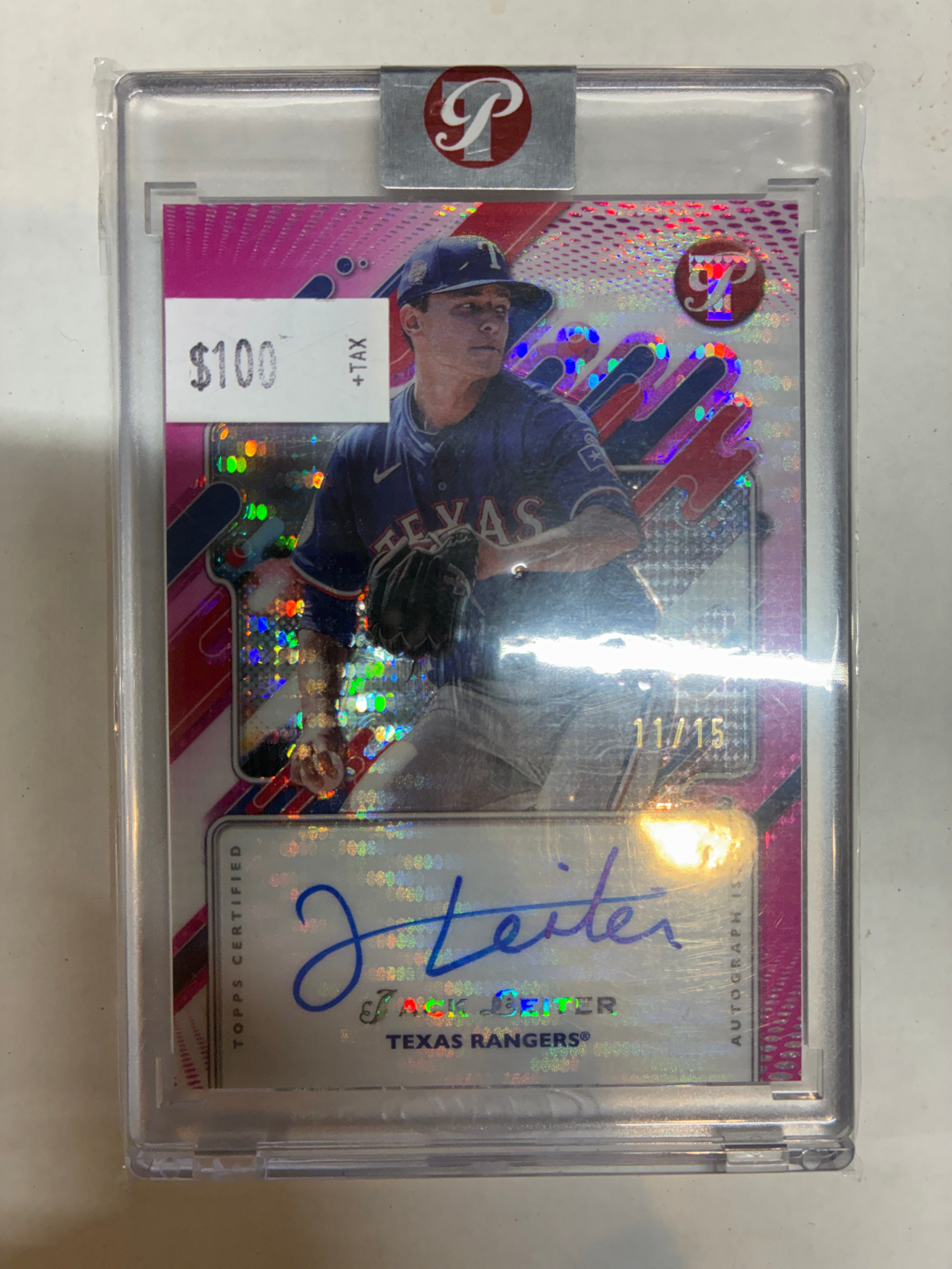 2025 Topps Pristine Auto Jack Leiter Purple Pristine Pulsar Refractor 11/15