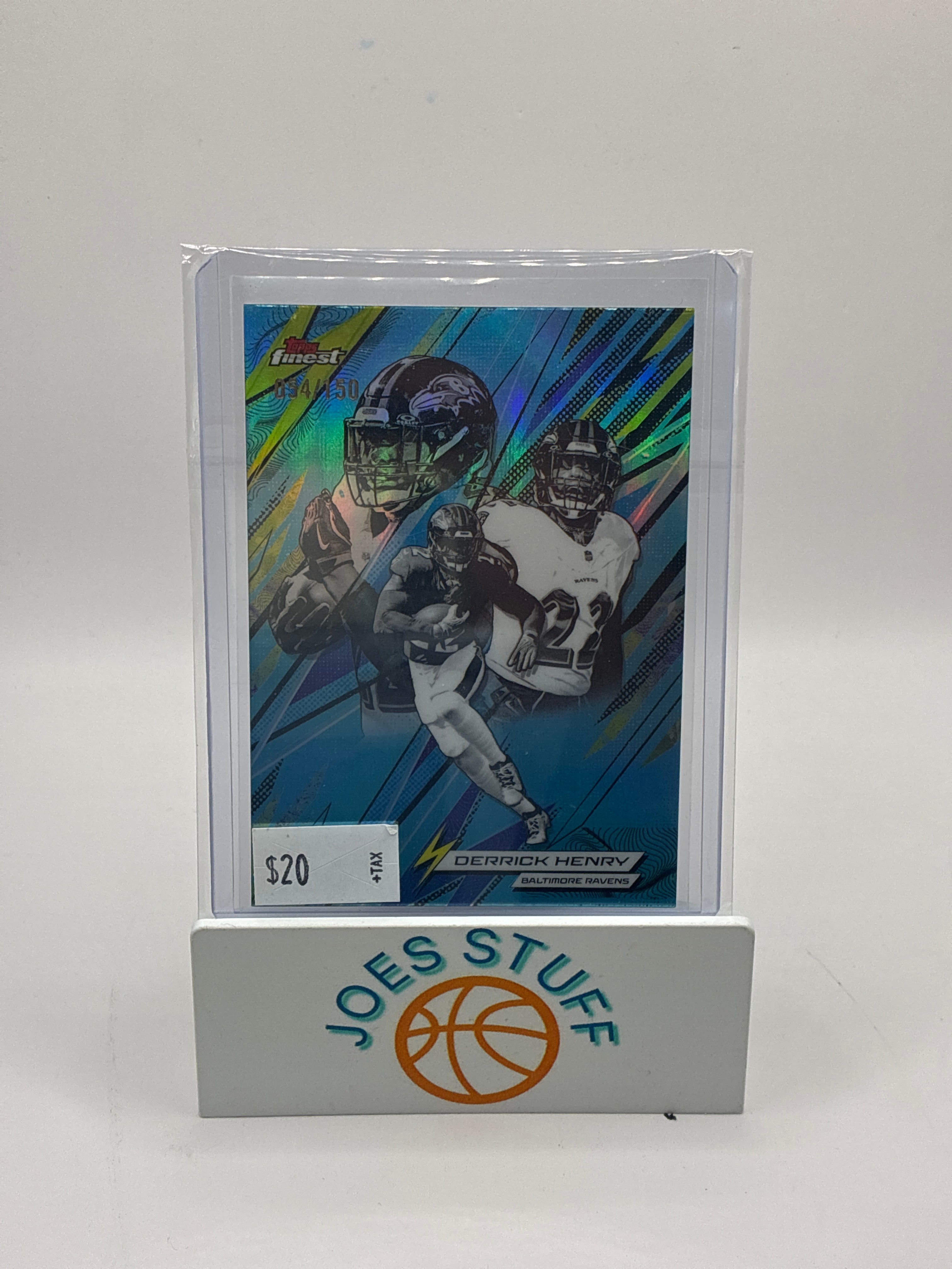 2025 Topps Finest Power Kkngs Insert Derrick Henry Blue 054/150