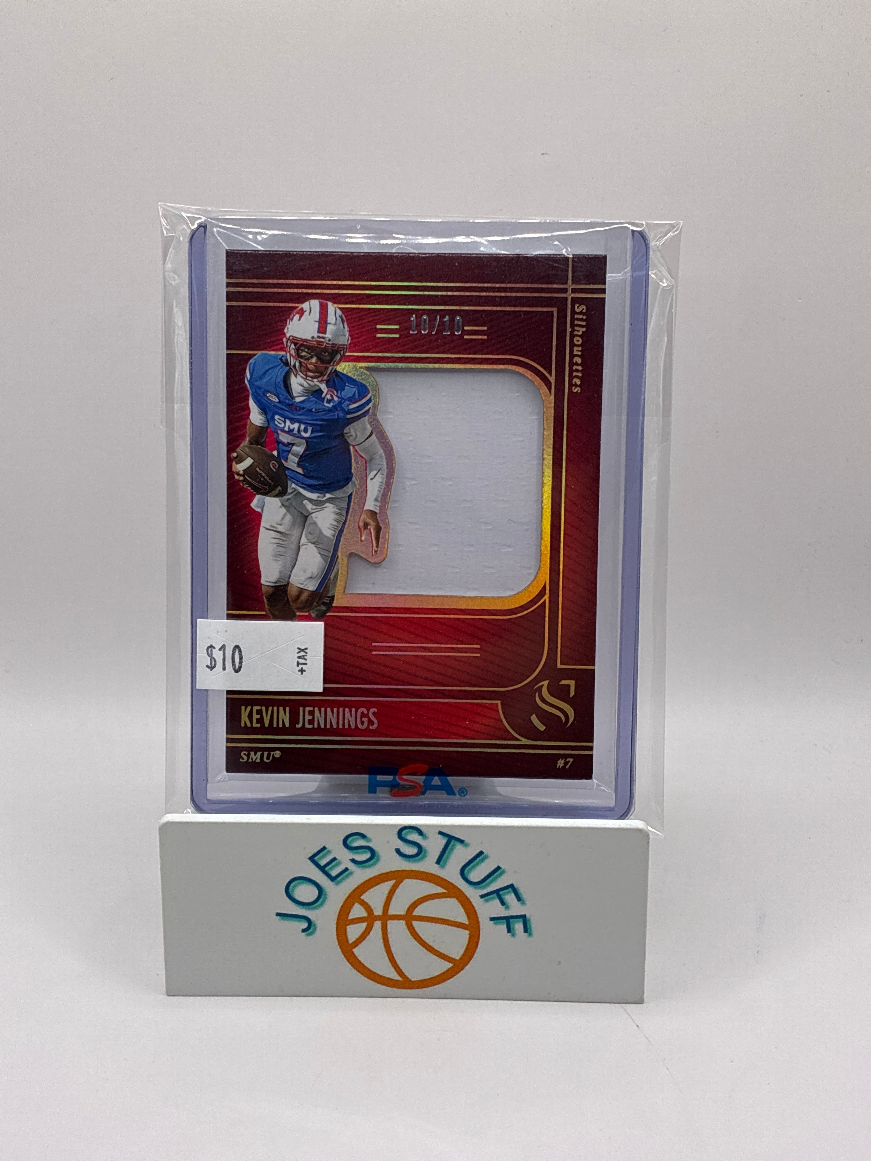 2025 Panini Silhouette Kevin Jennings Red 10/10 Jersey Patch