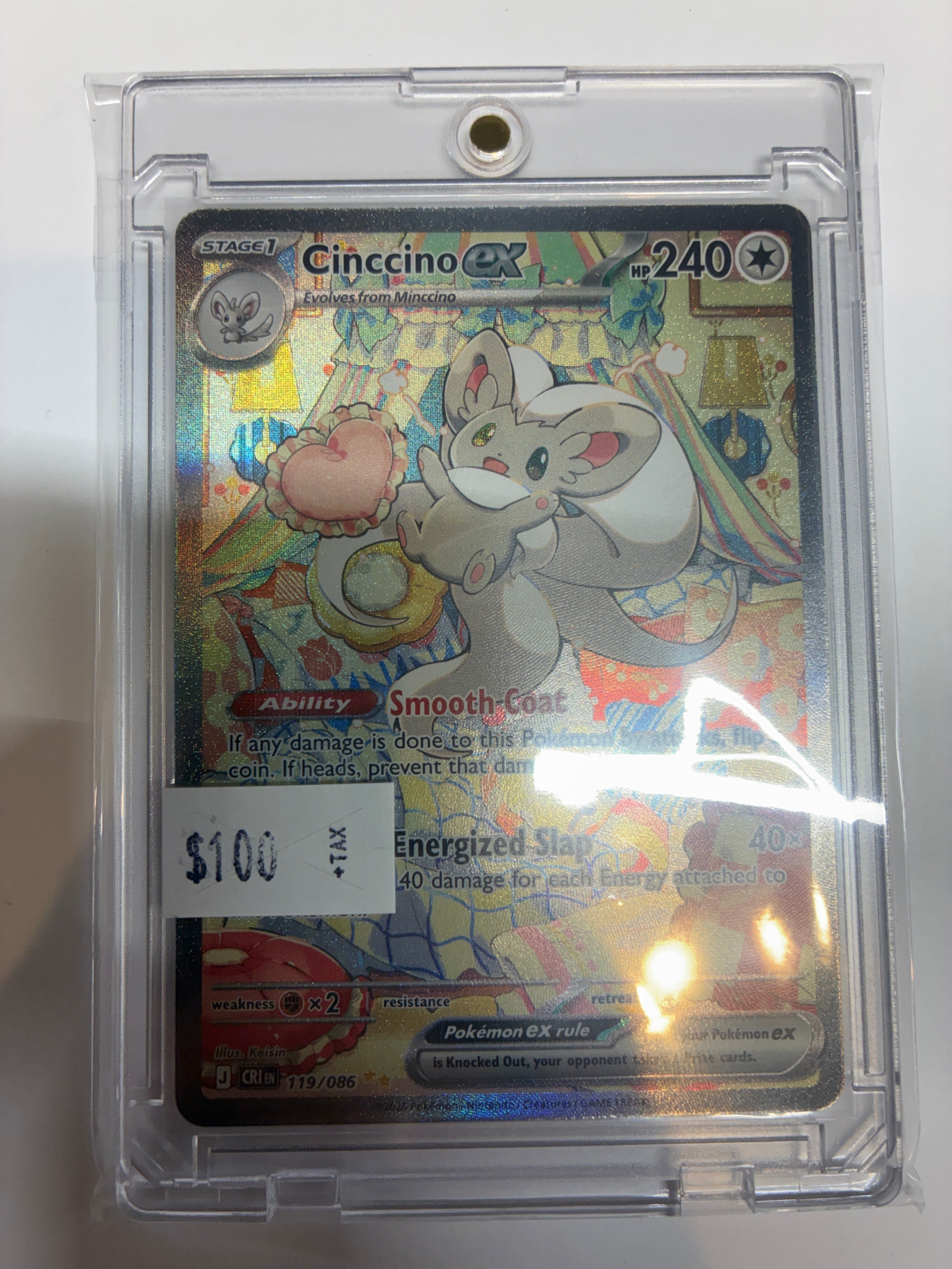 Cinccino ex 119/086 Me04: Chaos Rising Holo
