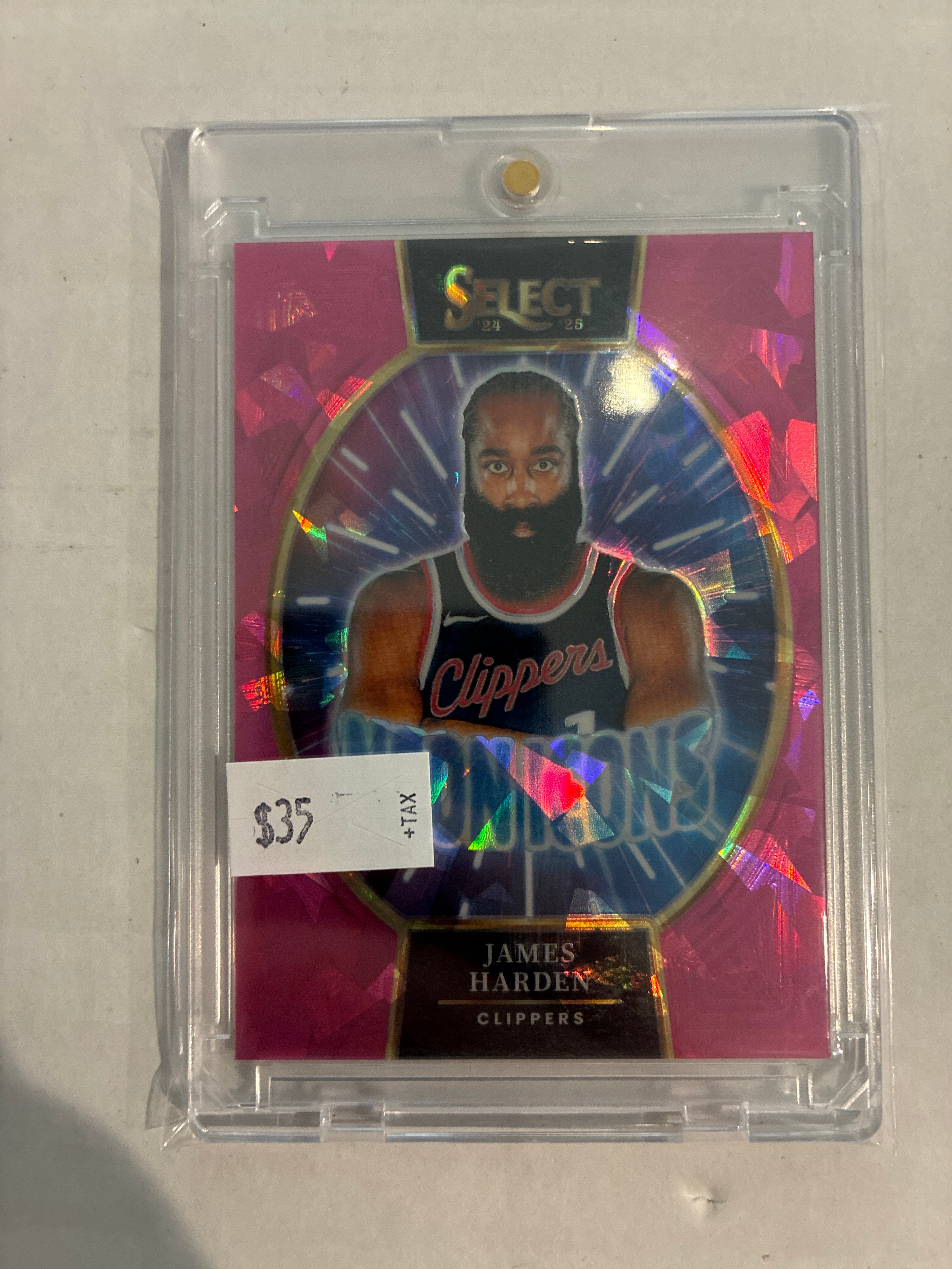 2024-25 Panini Select James Harden Neonicons Pink Cracked Ice 81/99