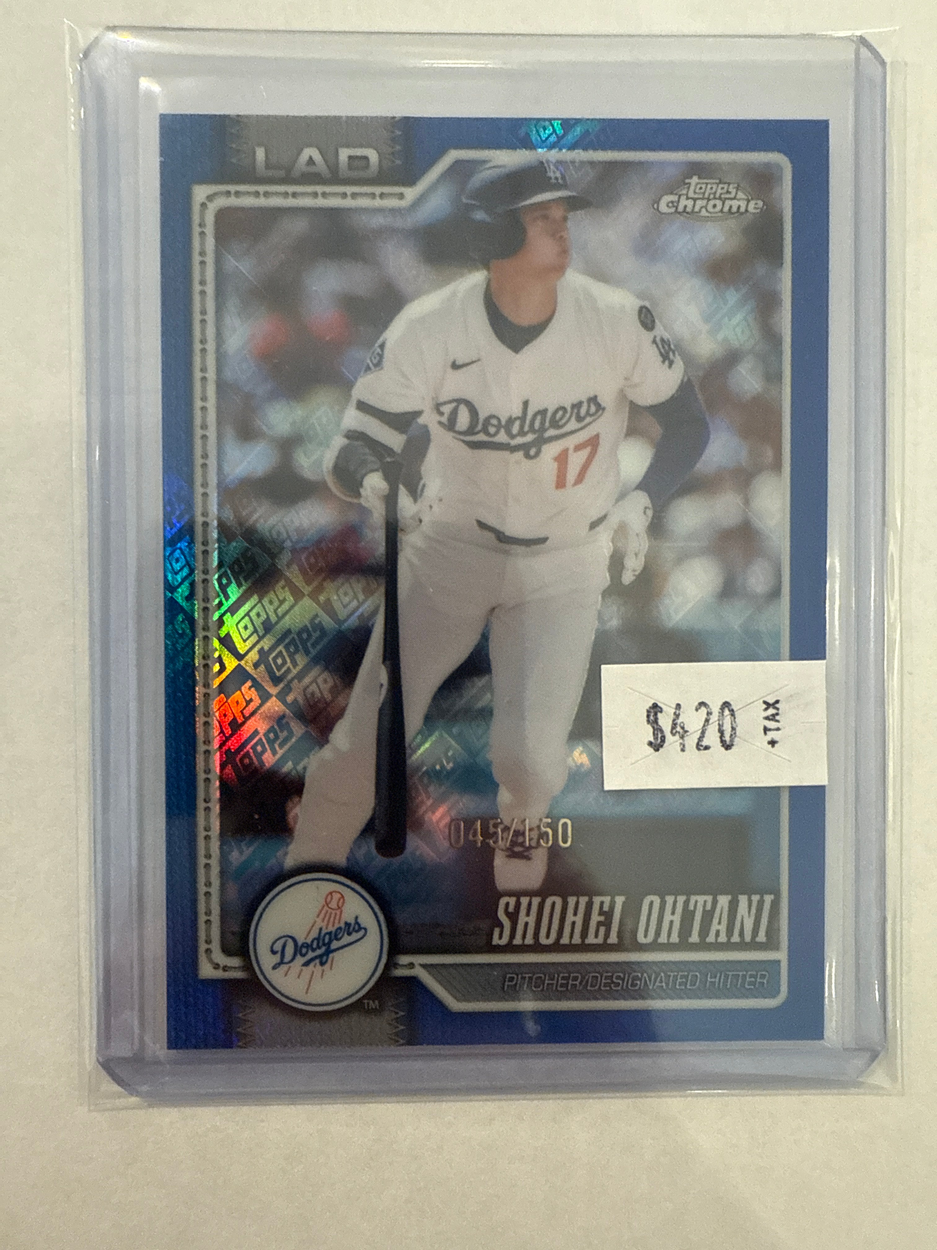 2026 Topps chrome Shohei Ohtani blue logofractor /150