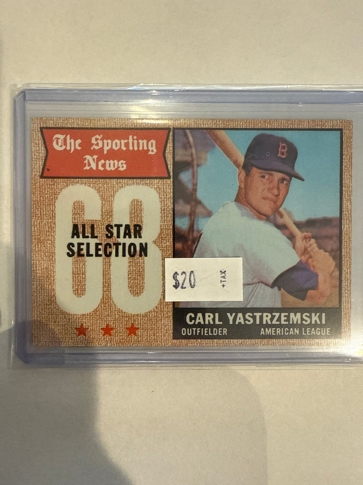 1968 Topps Carl Yastrzemski Sporting News