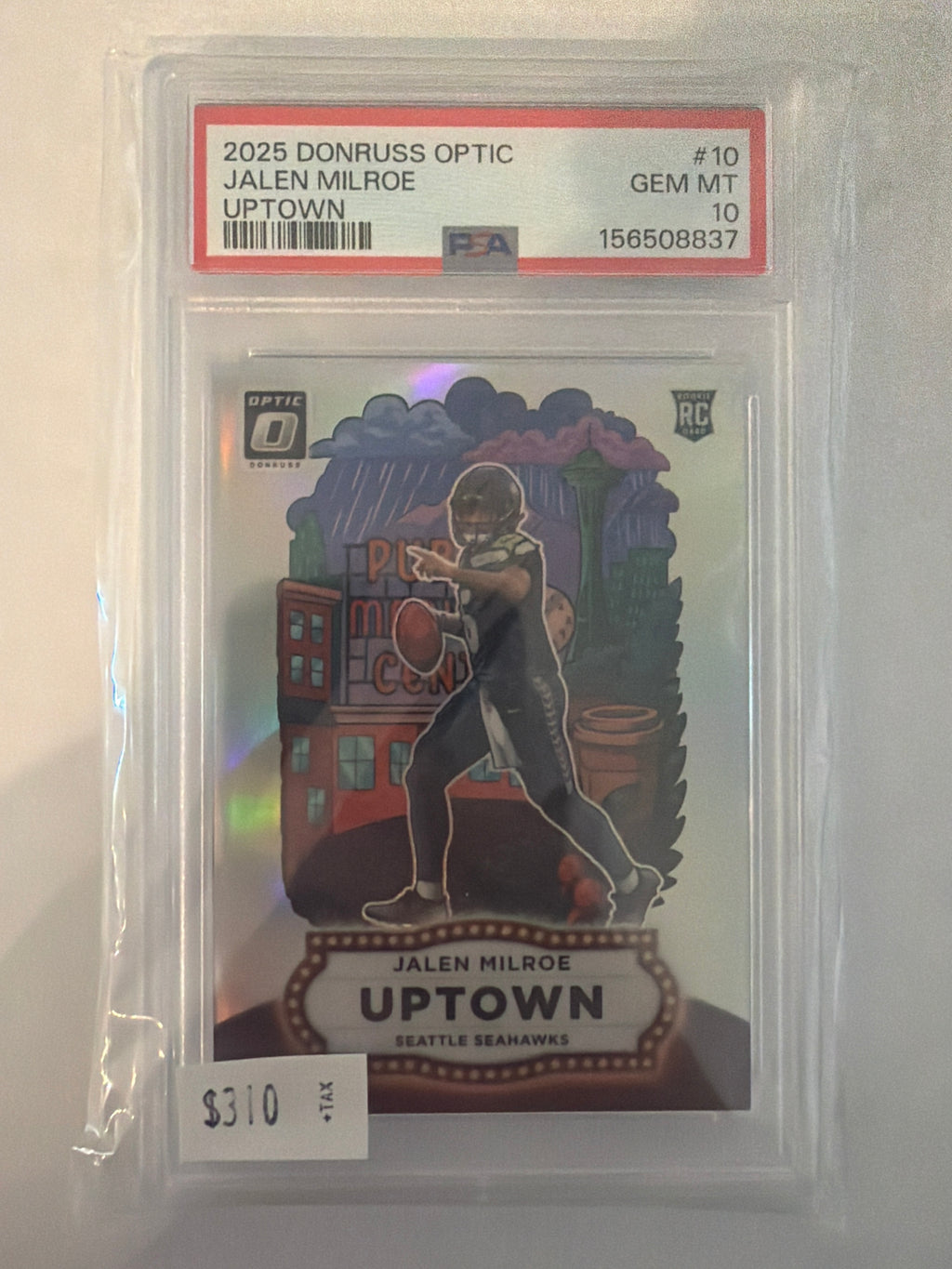 2025 Donruss optic Jalen Milroe uptown PSA 10