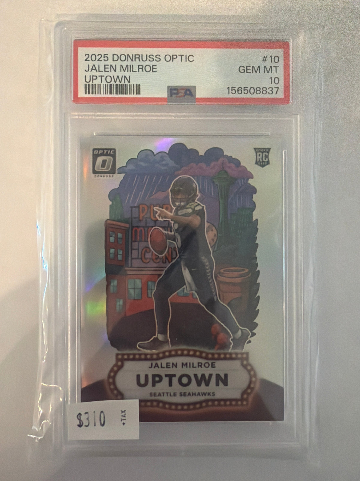 2025 Donruss optic Jalen Milroe uptown PSA 10