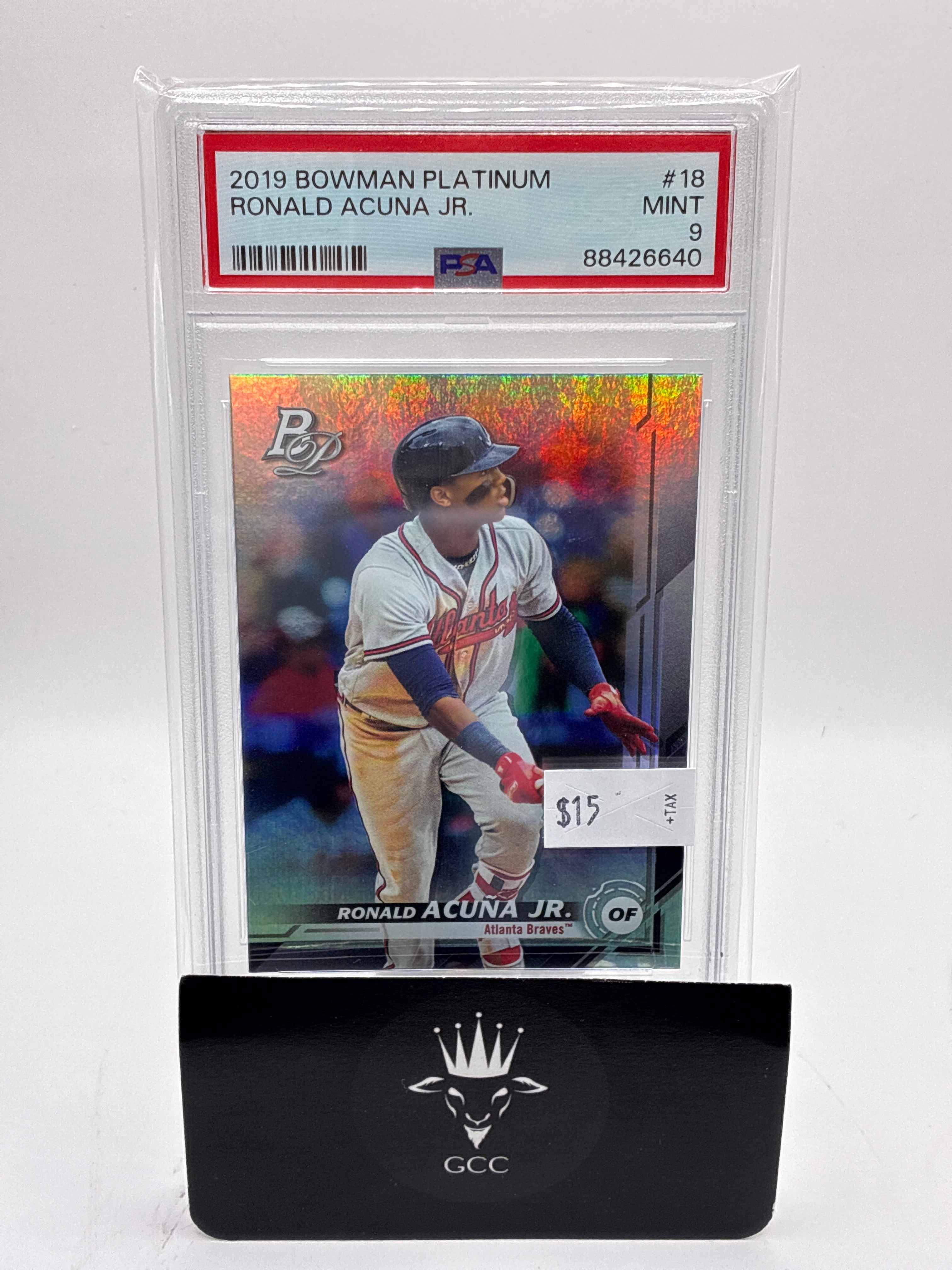 2019 Bowman Platinum Ronald Acuña Jr. Post-Swing PSA 9