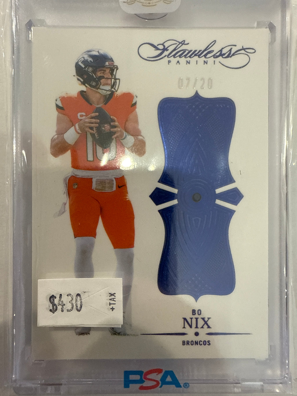 2025 Flawless Bo Nix Sapphire Patch 7/20