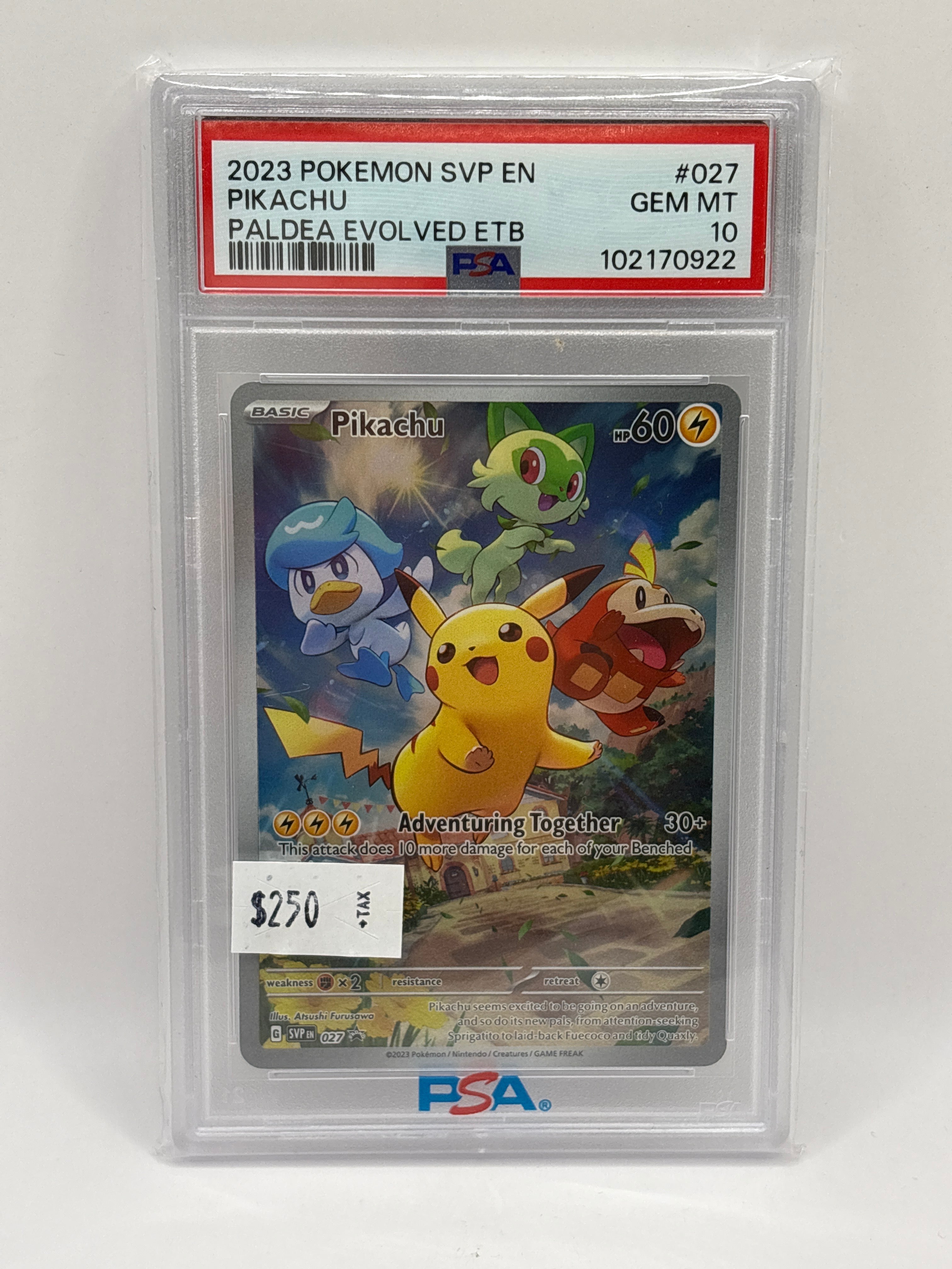 Pikachu 027 Sv: Scarlet & Violet Promo Cards Holo PSA 10