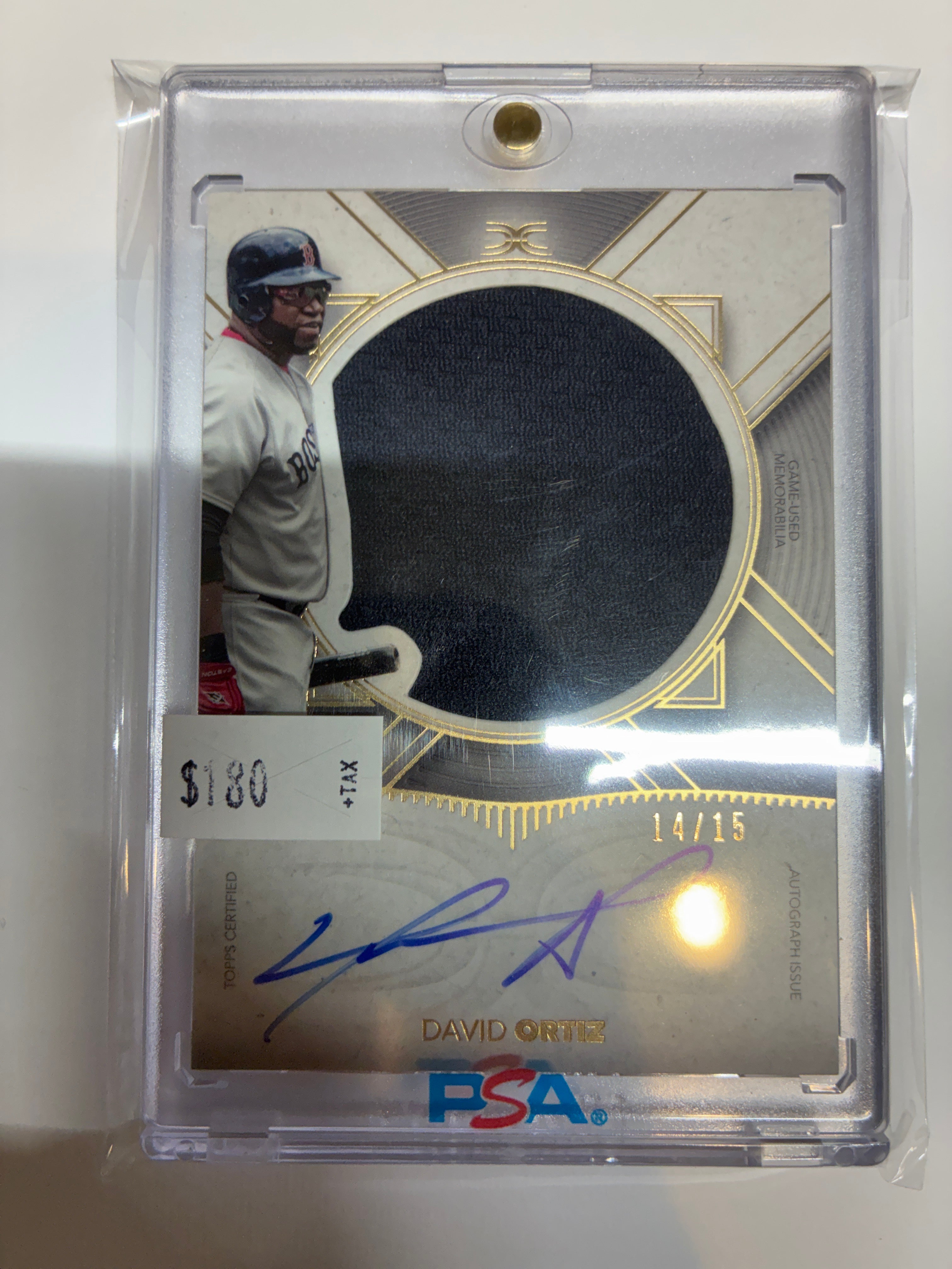 2021 Topps Definitive Collection Framed Autographed Patch Collection David Ortiz #ARC-DO Silver 14/15
