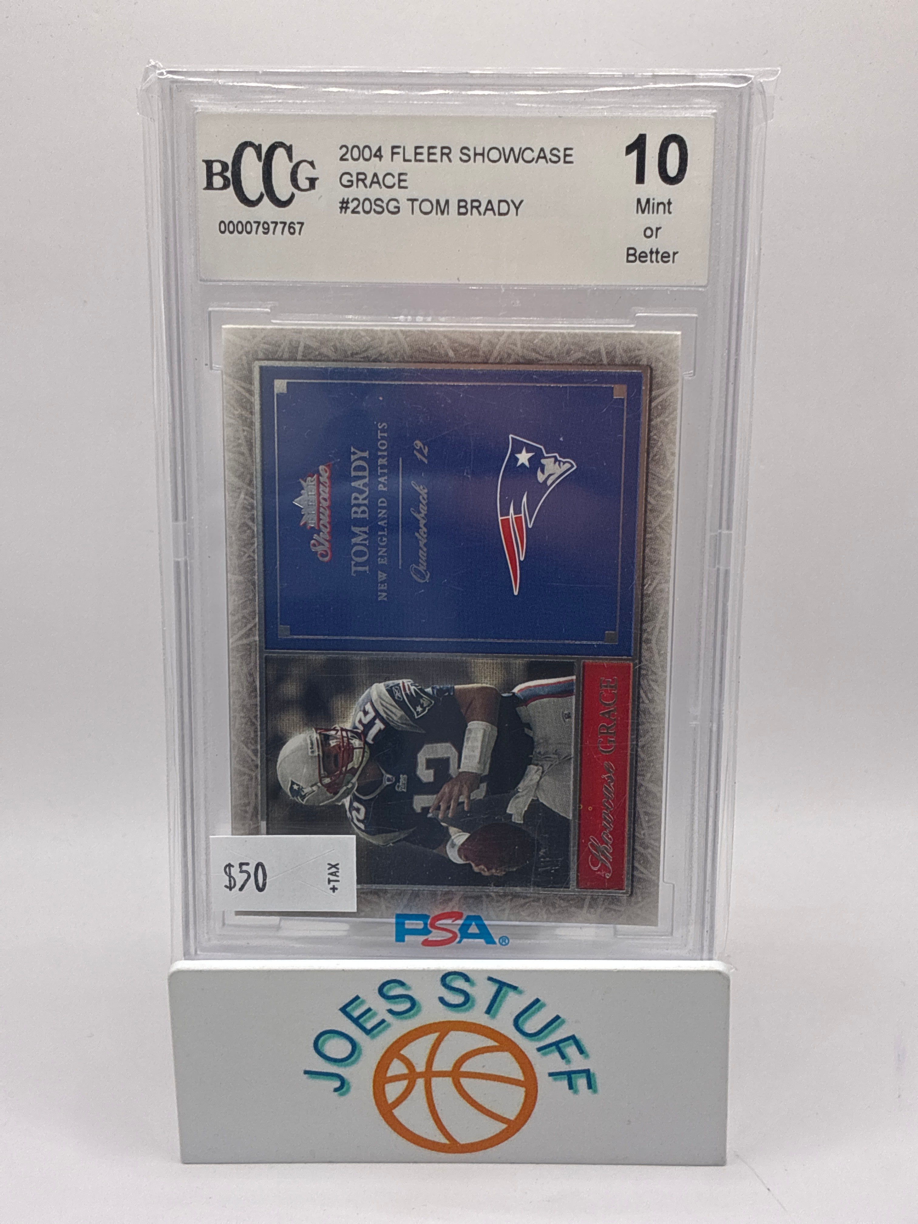2004 Fleer Showcase Grace Tom Brady #20 BCCG 10