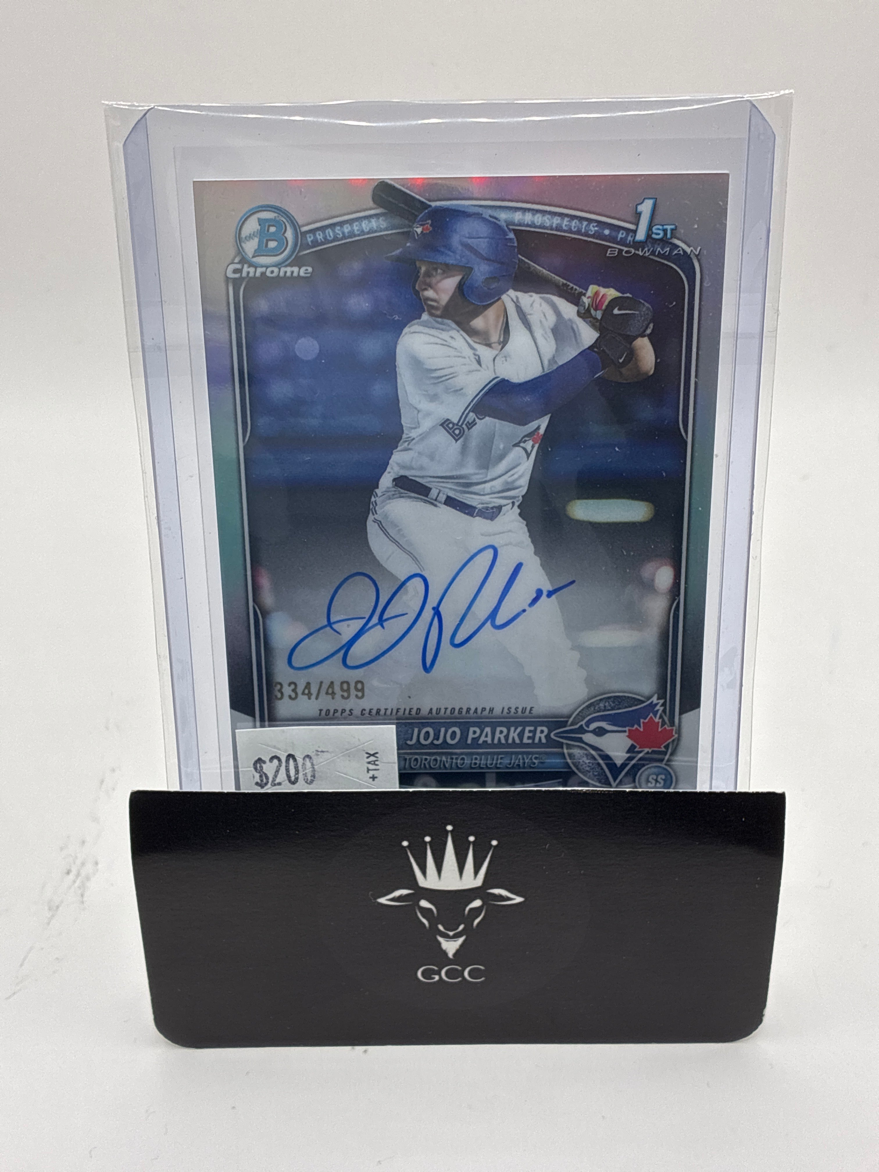 2025 Bowman Draft Chrome Prospect Auto JoJo Parker Refractor 334/499