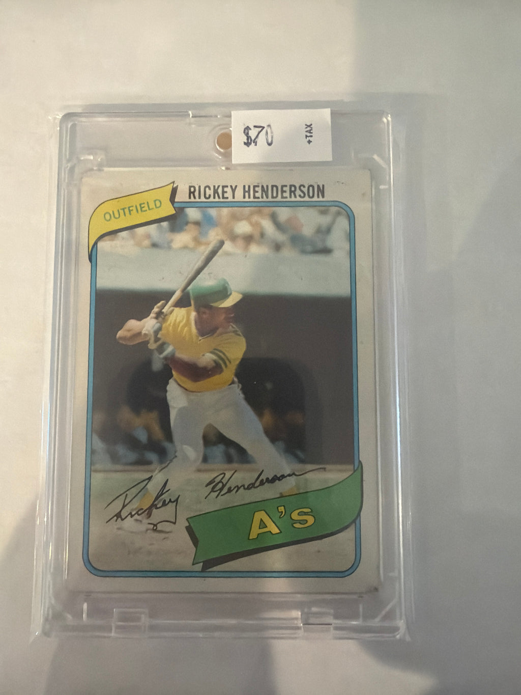 1980 Ricky Henderson auto ￼