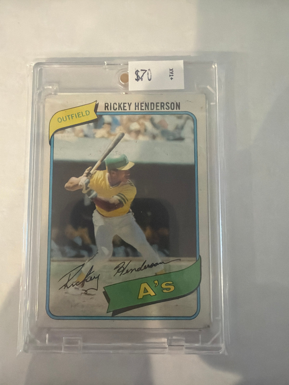 1980 Ricky Henderson auto ￼