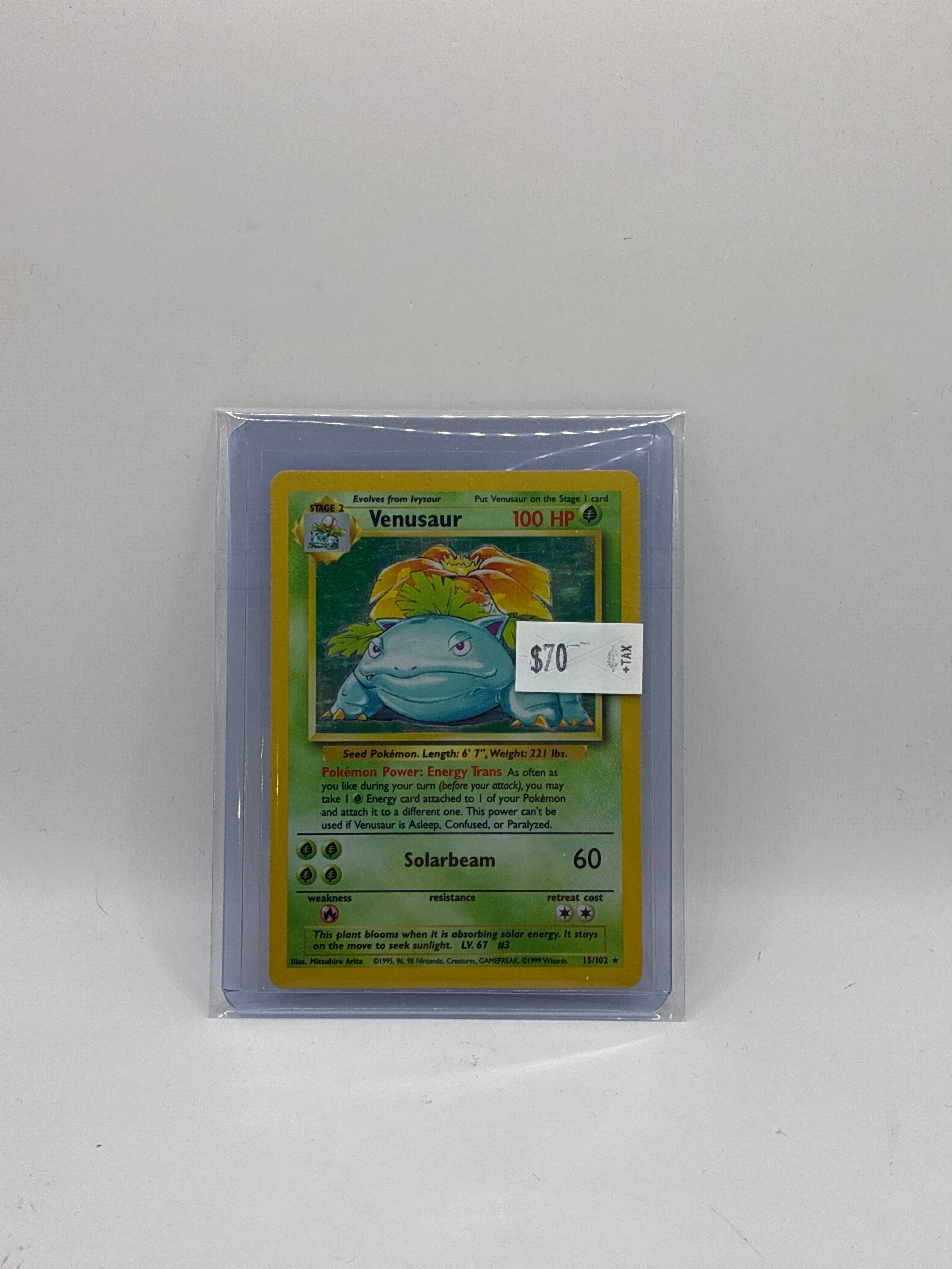 TCG Venesaur Base Set 15/102 1999-2000 Base Set Holo Rare