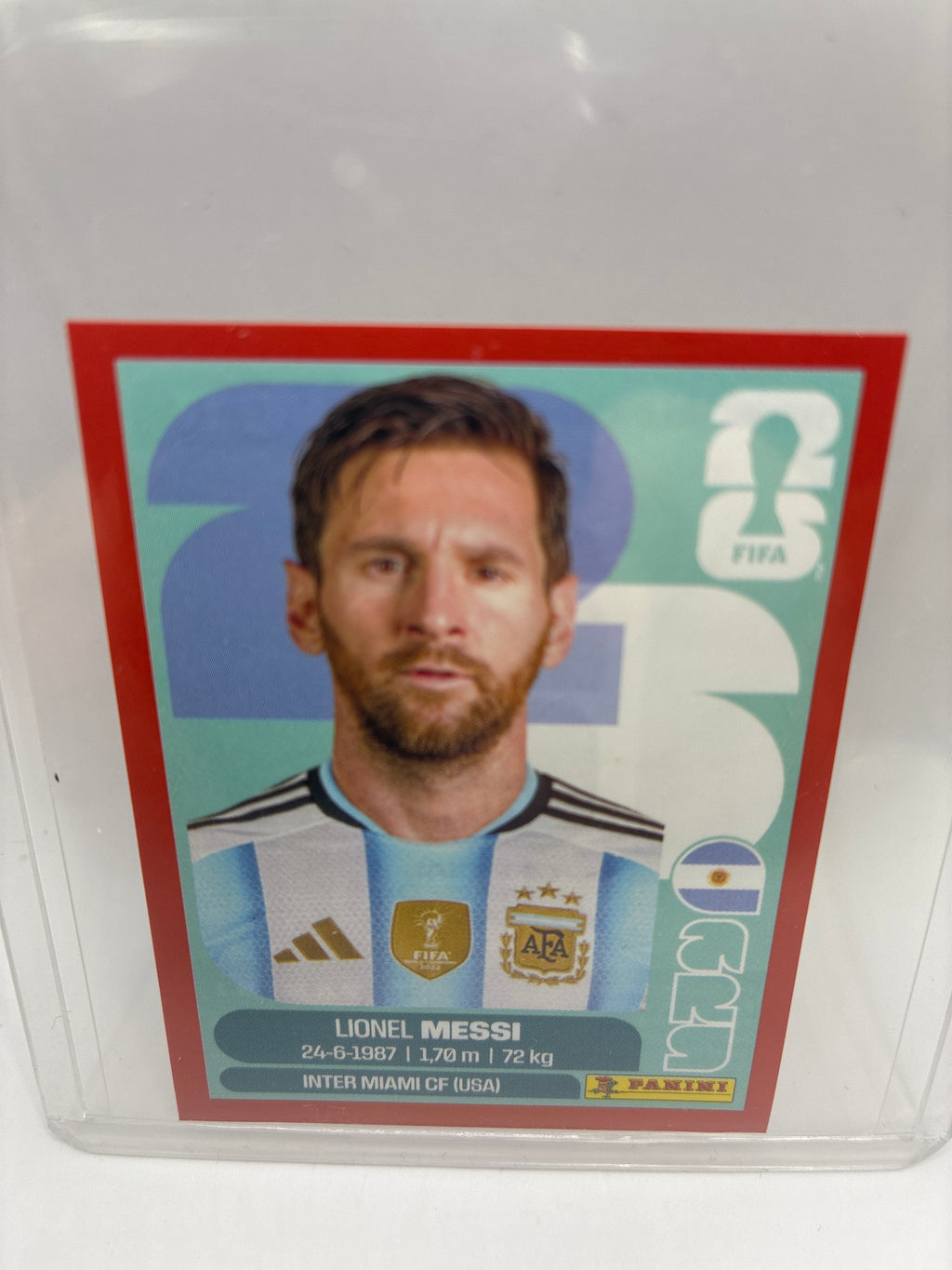 Lionel Messi FIFA Red Border Sticker
