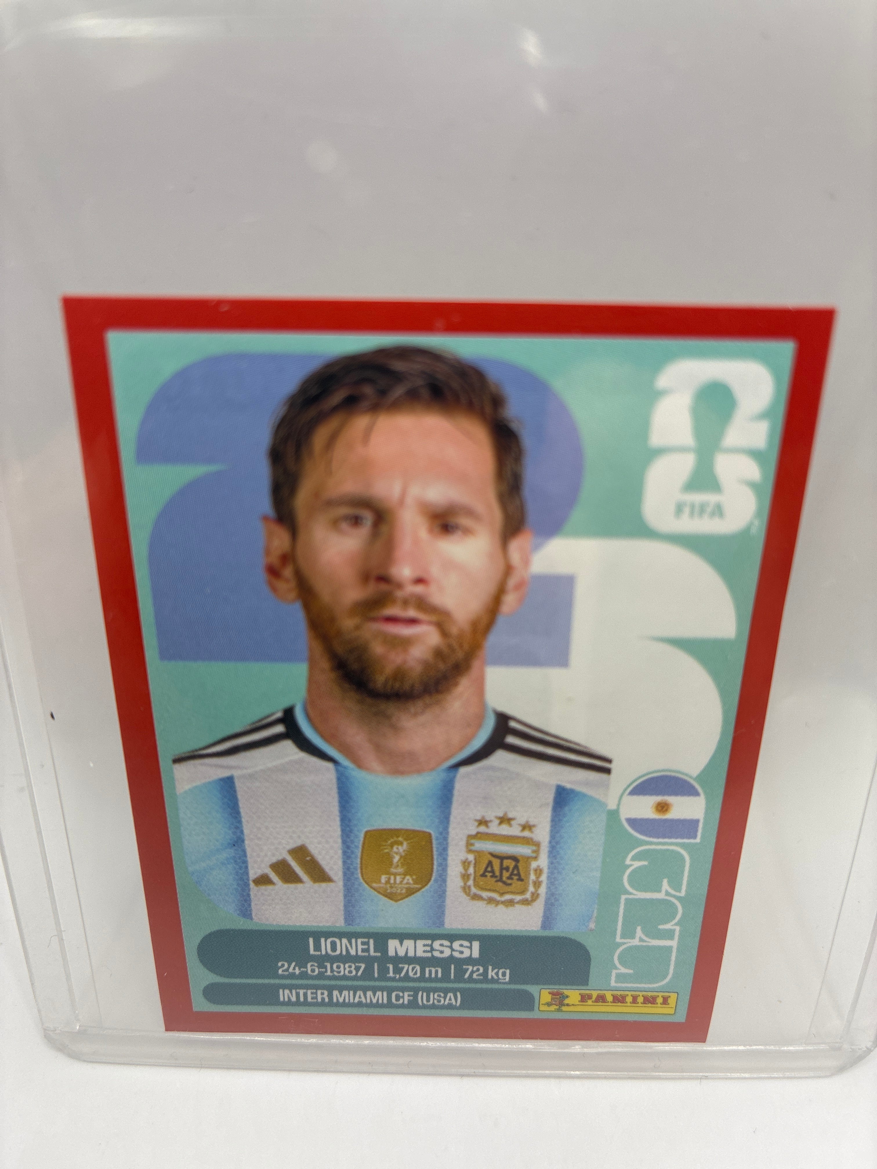 Lionel Messi FIFA Red Border Sticker
