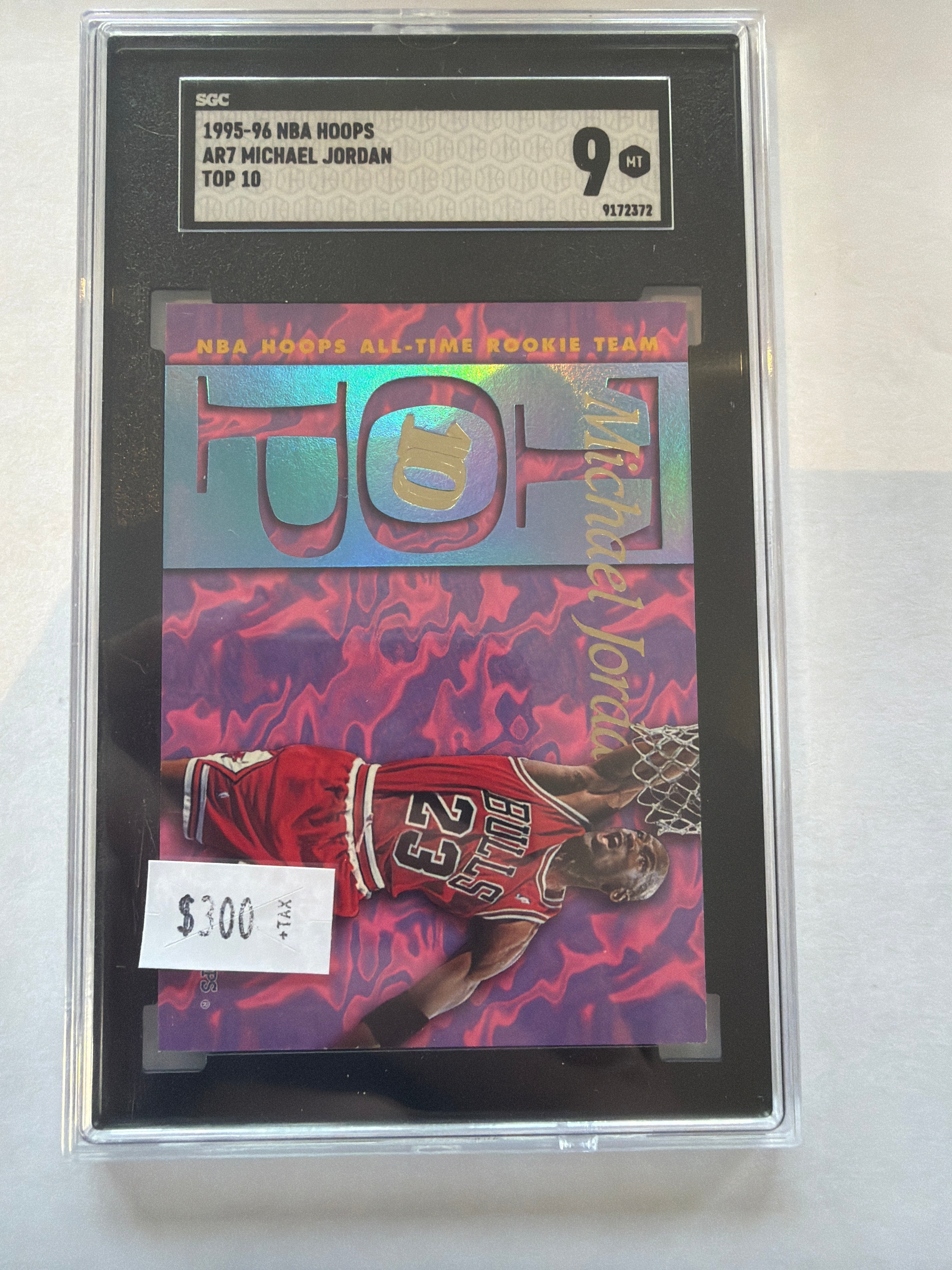 1995/96 NBA hoops AR7 Michael Jordan top 10 SGC 9