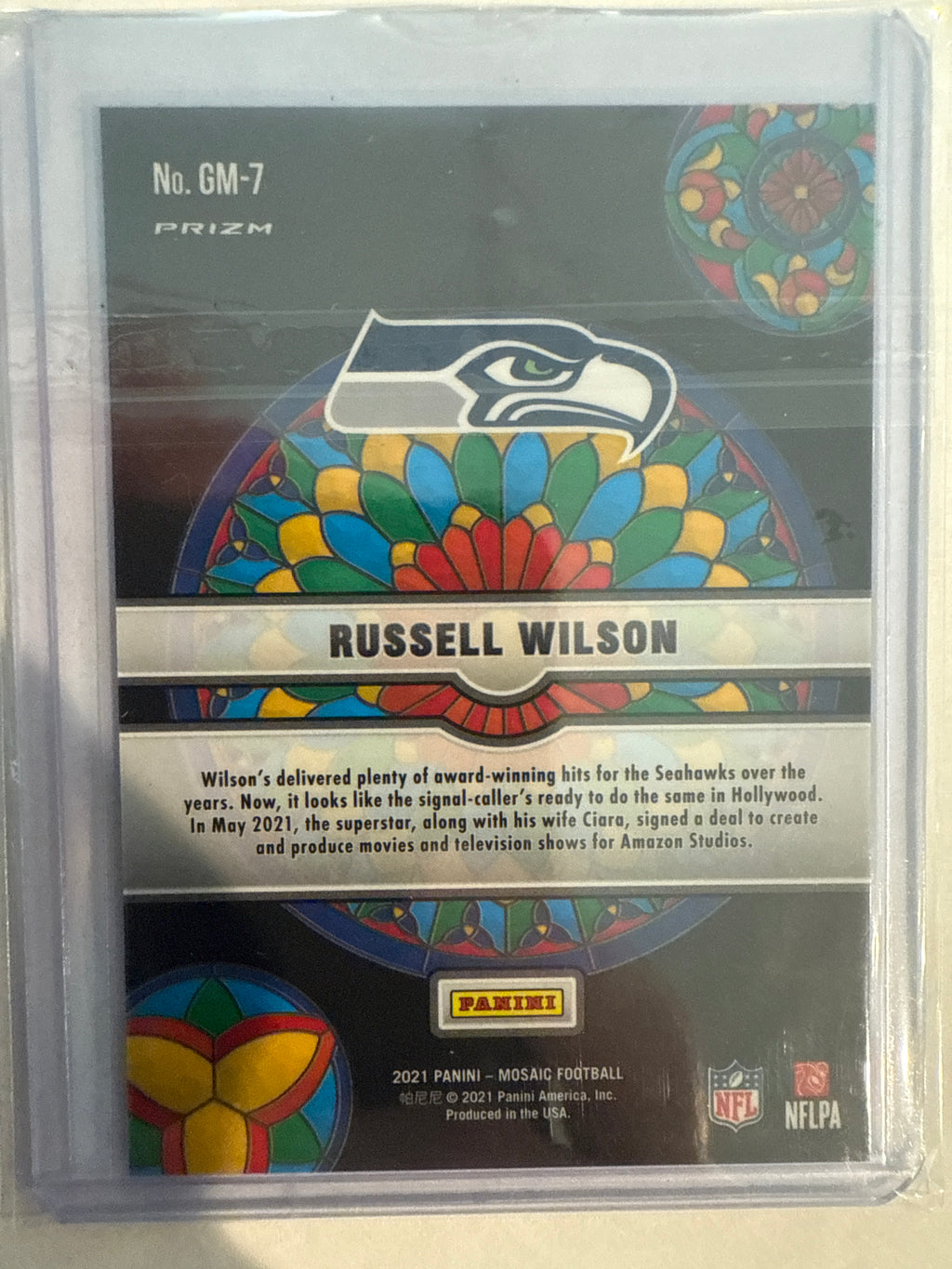 2021 Mosaic Russell Wilson Stained Glass